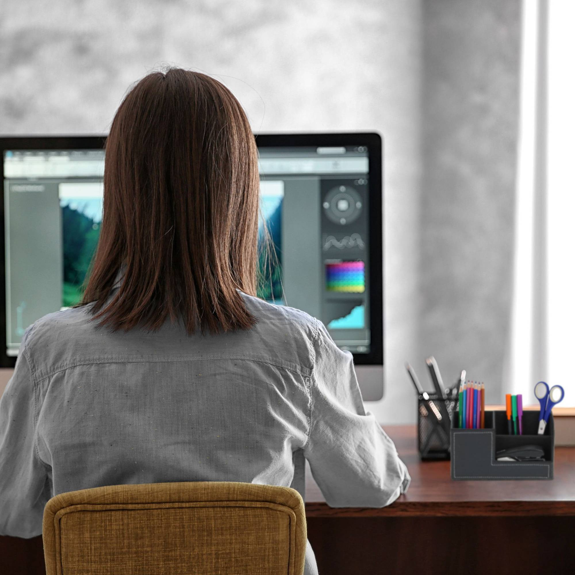 Bureau organizer van kunstleer