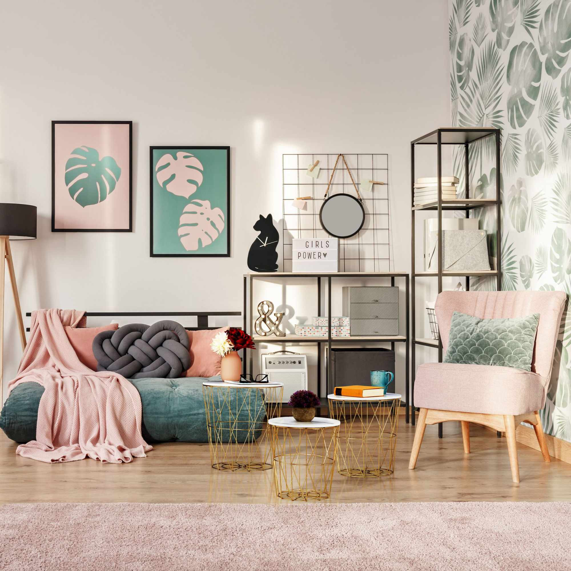 Conjunto de mesa de cesta com 3 peças