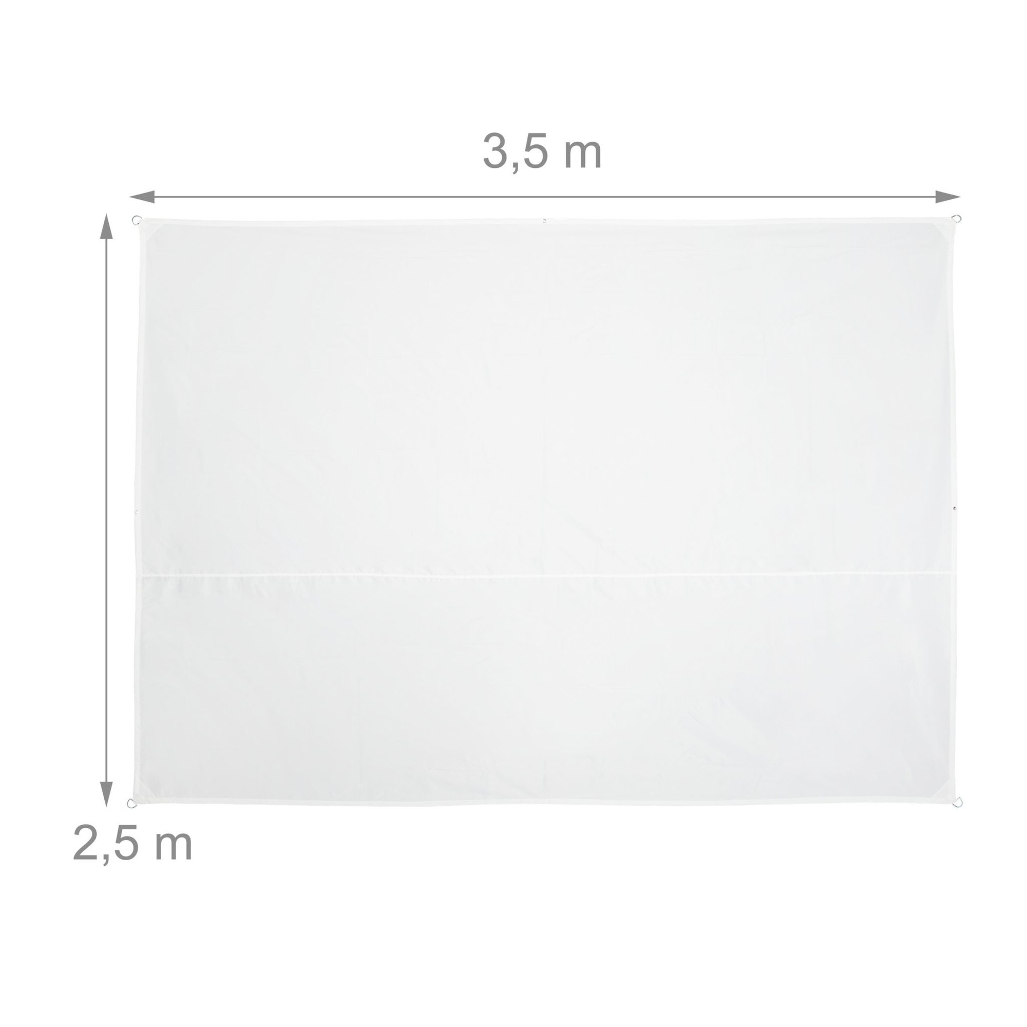 Voile d'ombrage rectangulaire blanc