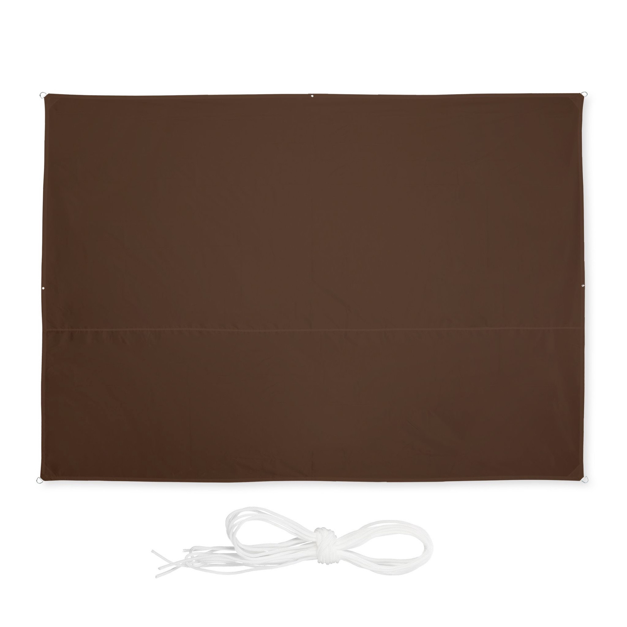 Sun sail rectangular brown