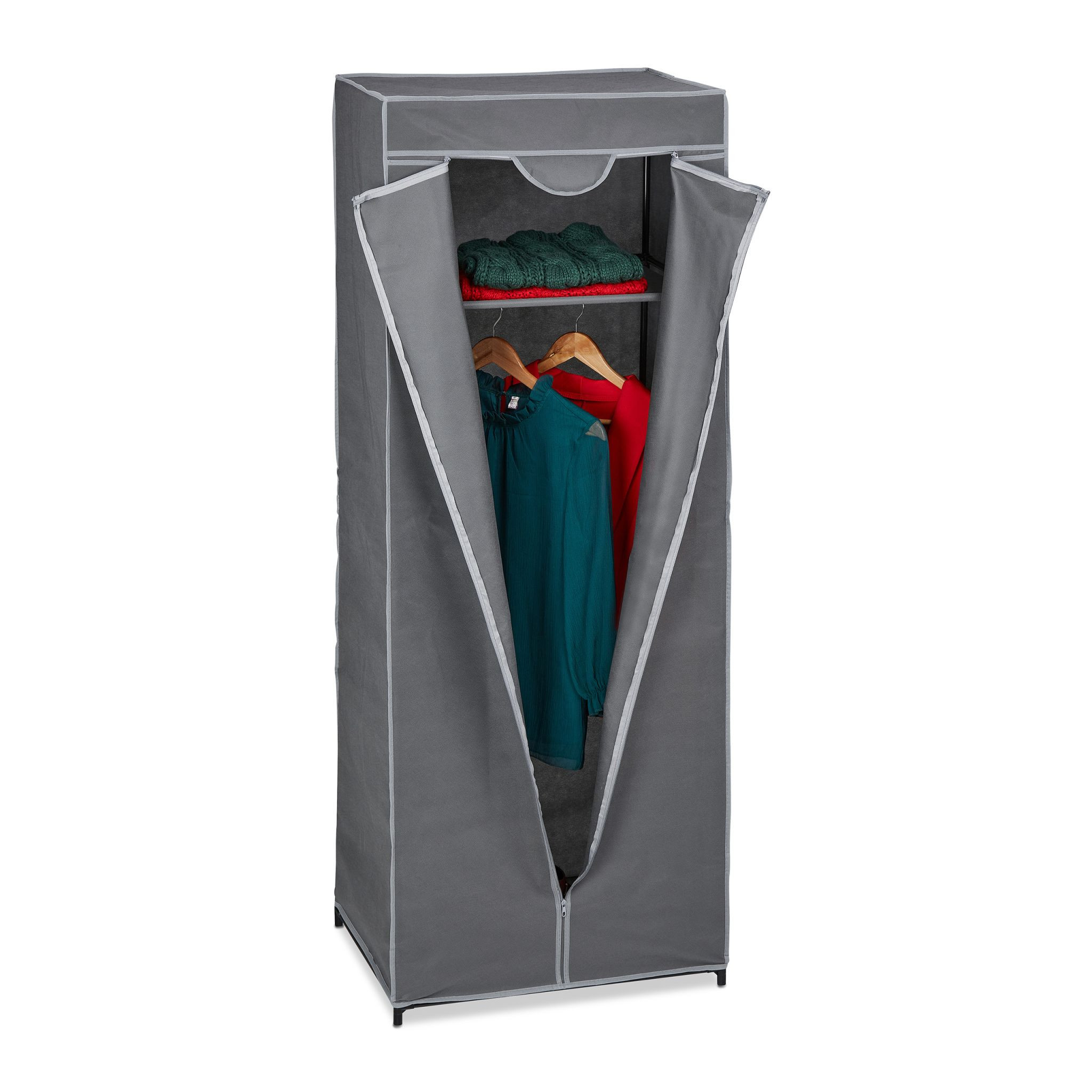 Guarda-roupa de tecido com varão