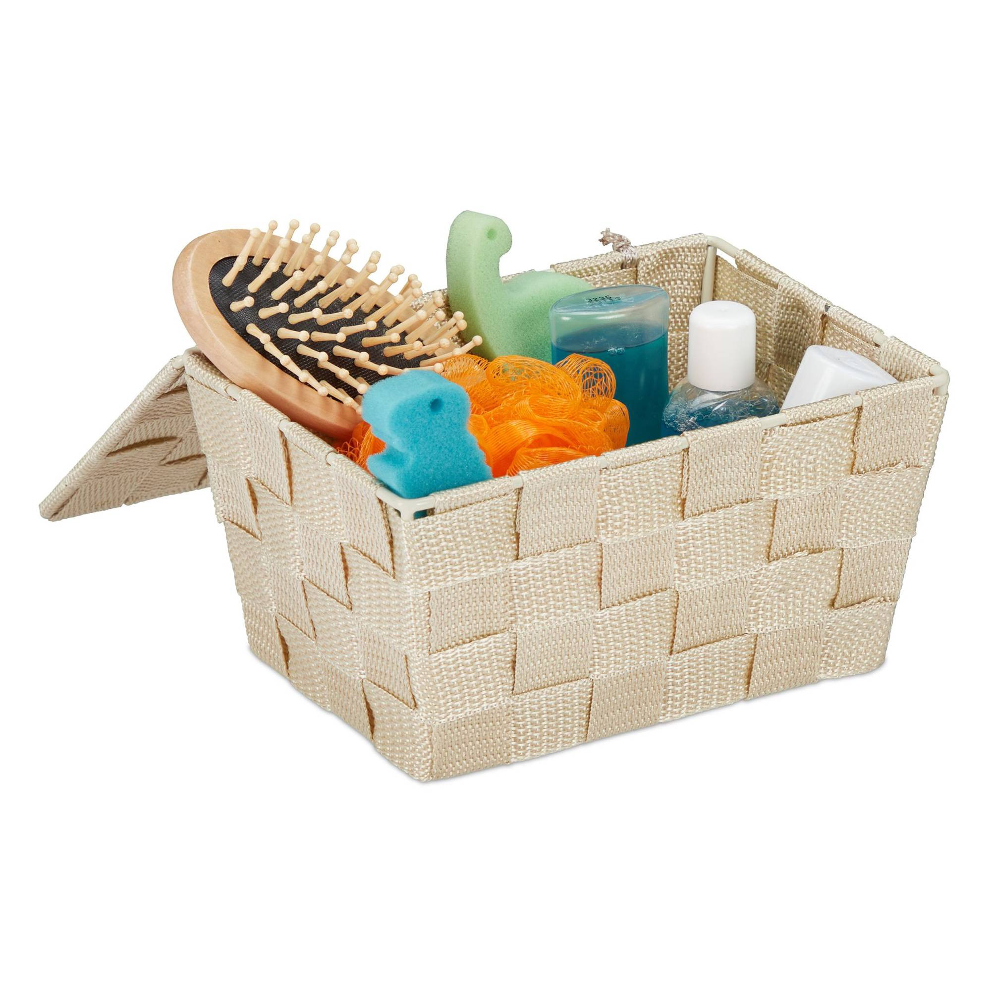 Panier de rangement avec couvercle