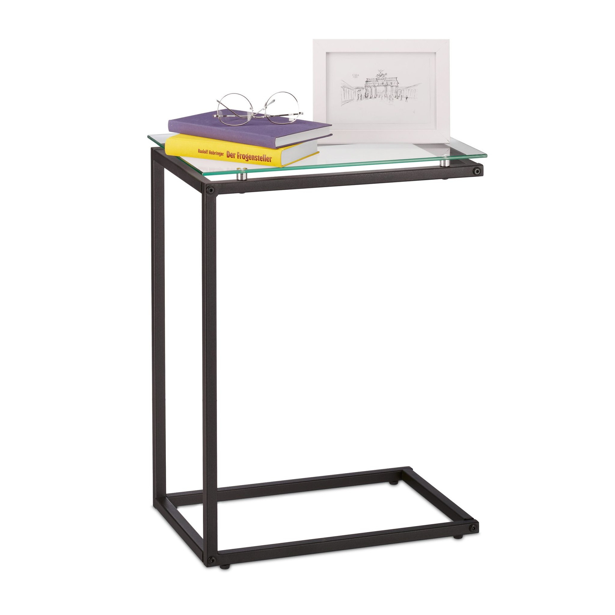 U-förmiger Materialmix-Beistelltisch