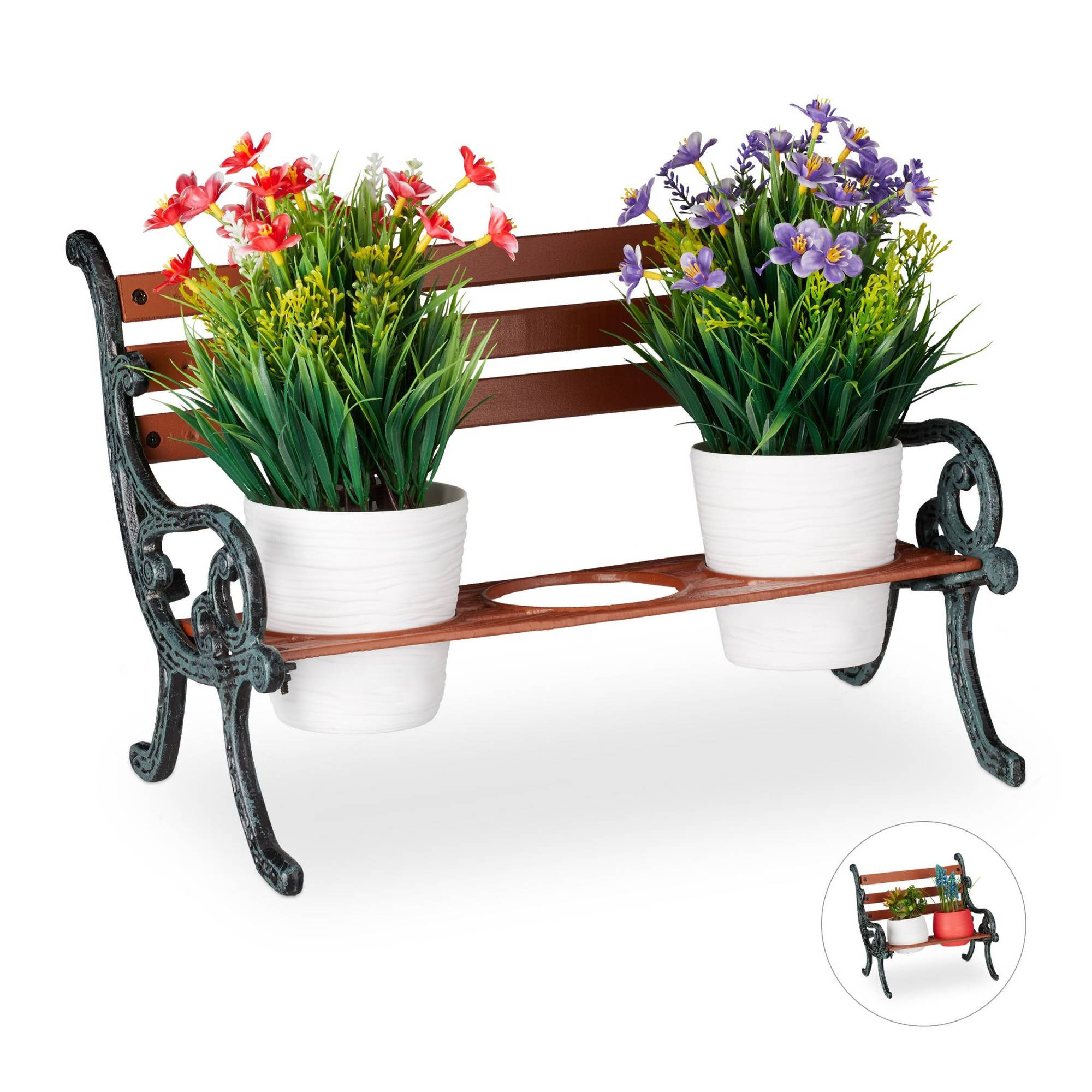 Mini banco de flores
