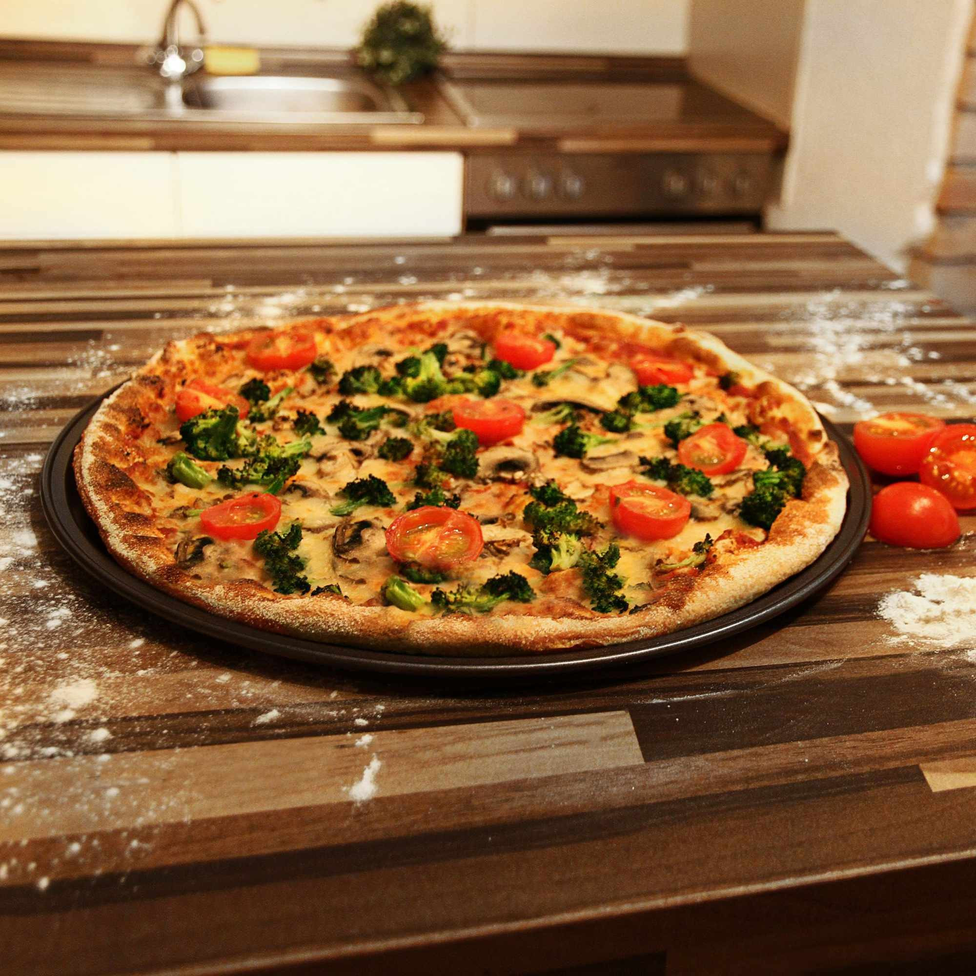 Pizzateller rund, 4er-Set