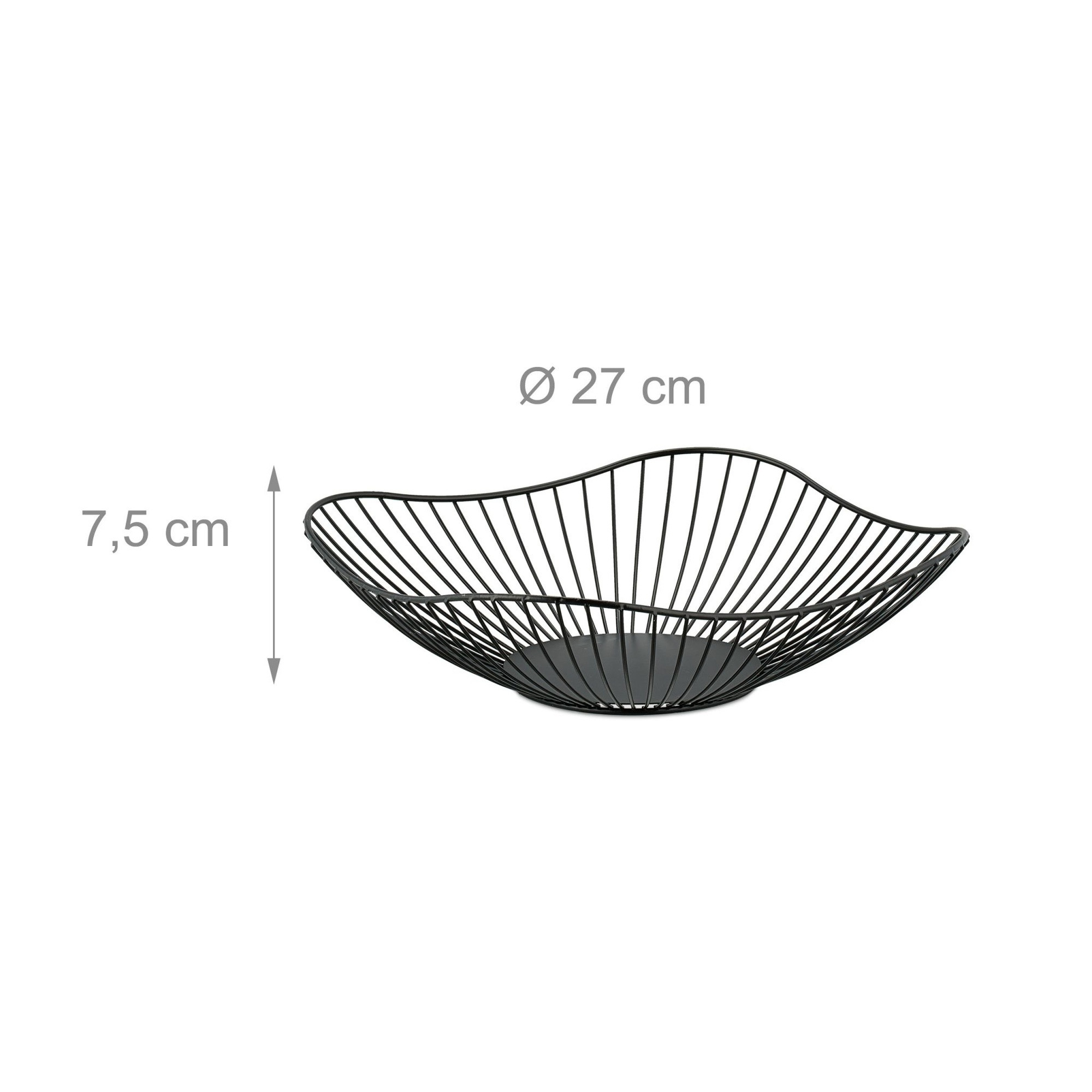 Decorative metal fruit bowl
