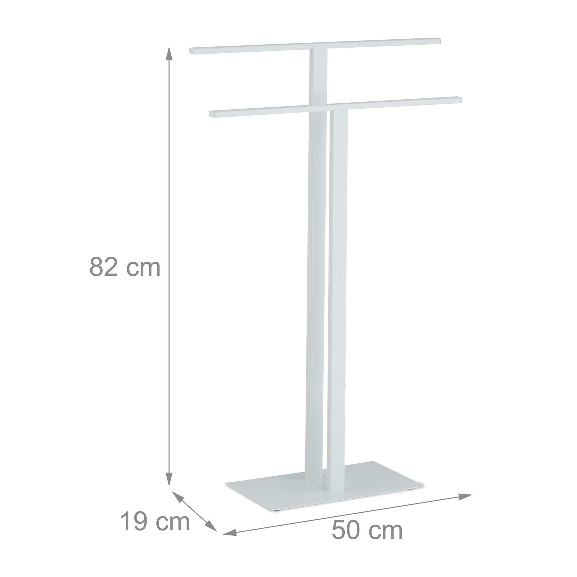 Witte handdoekhouder T-Design