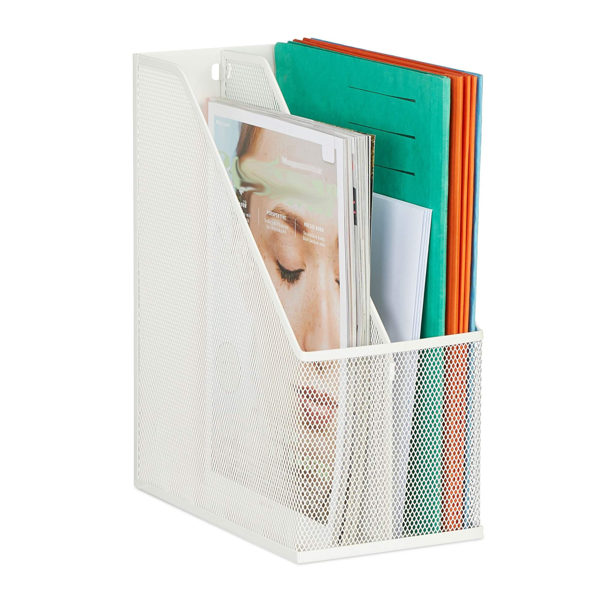 Collectionneur de magazines à 2 compartiments