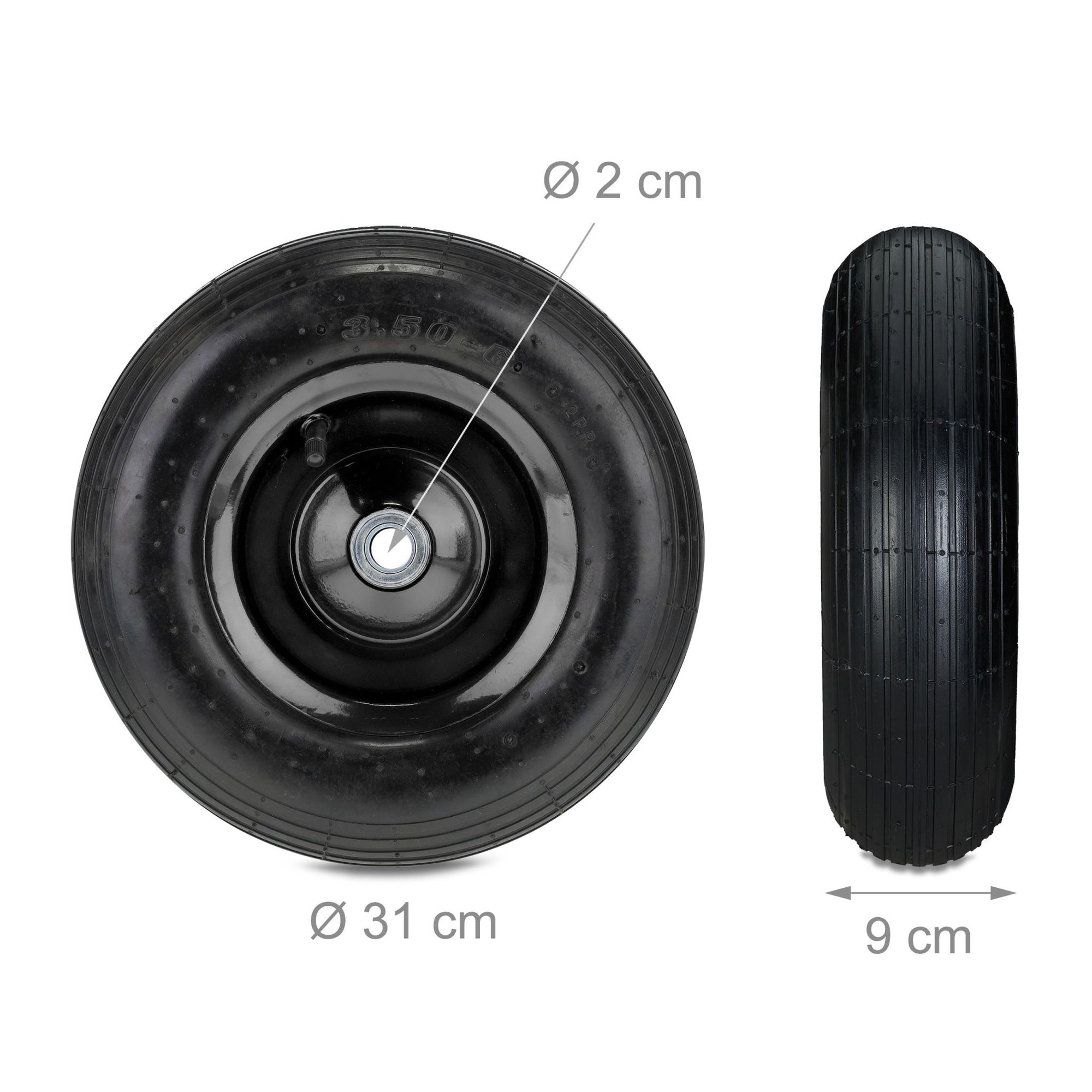 Roue pour brouette 3.50-6