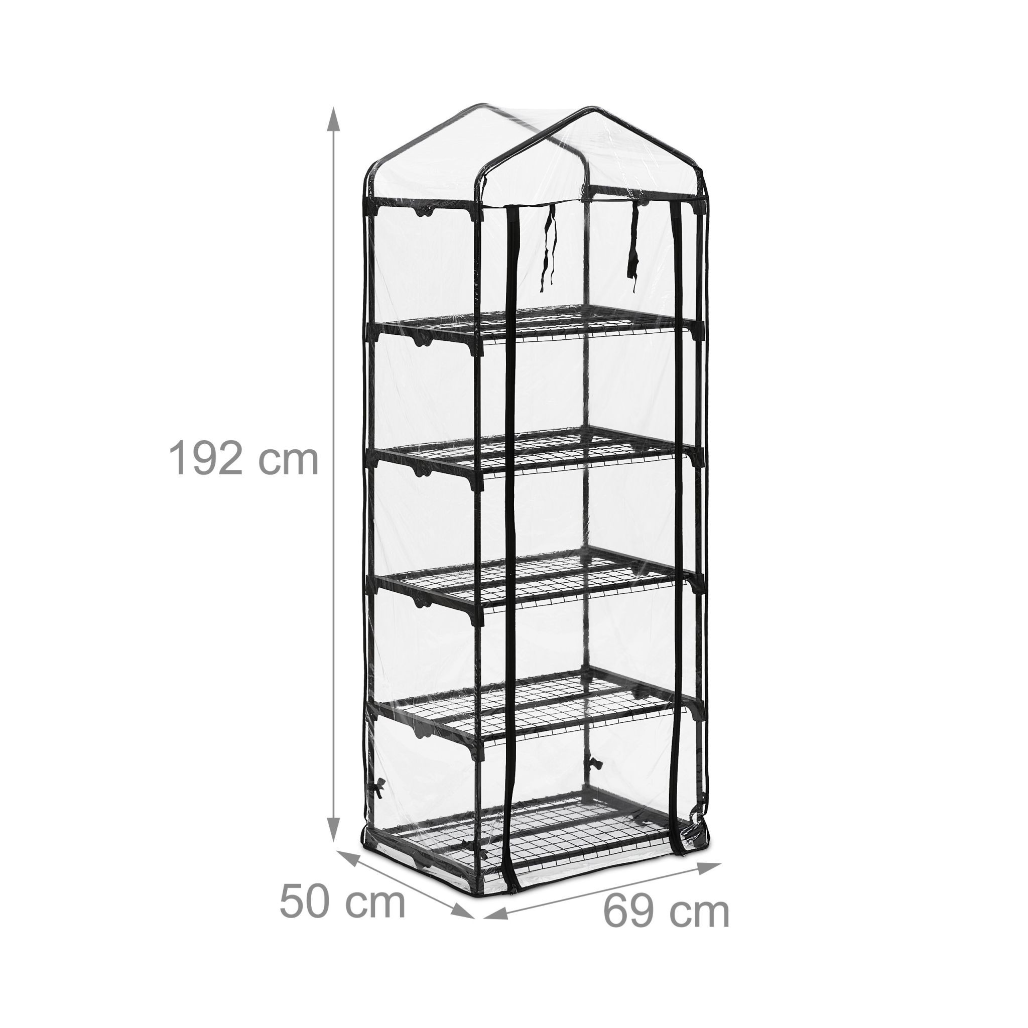 Serra con 5 ripiani per balcone