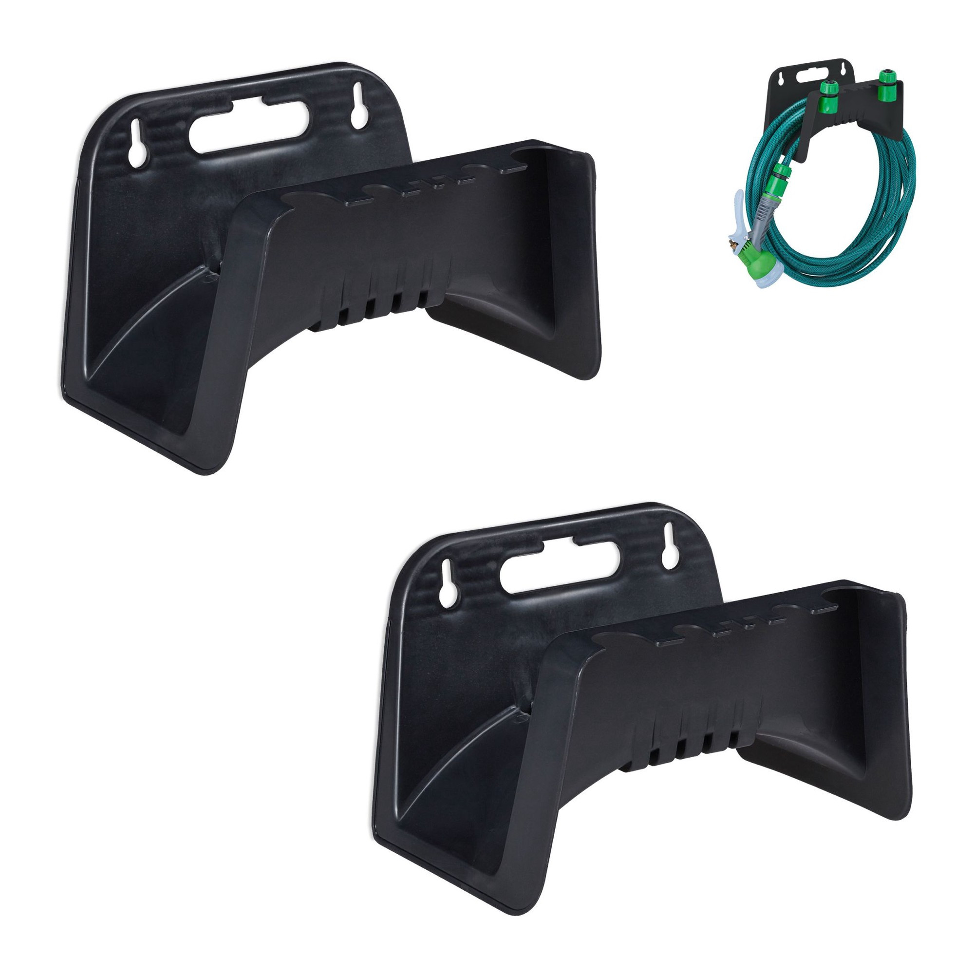 Hose holder black 2-pack