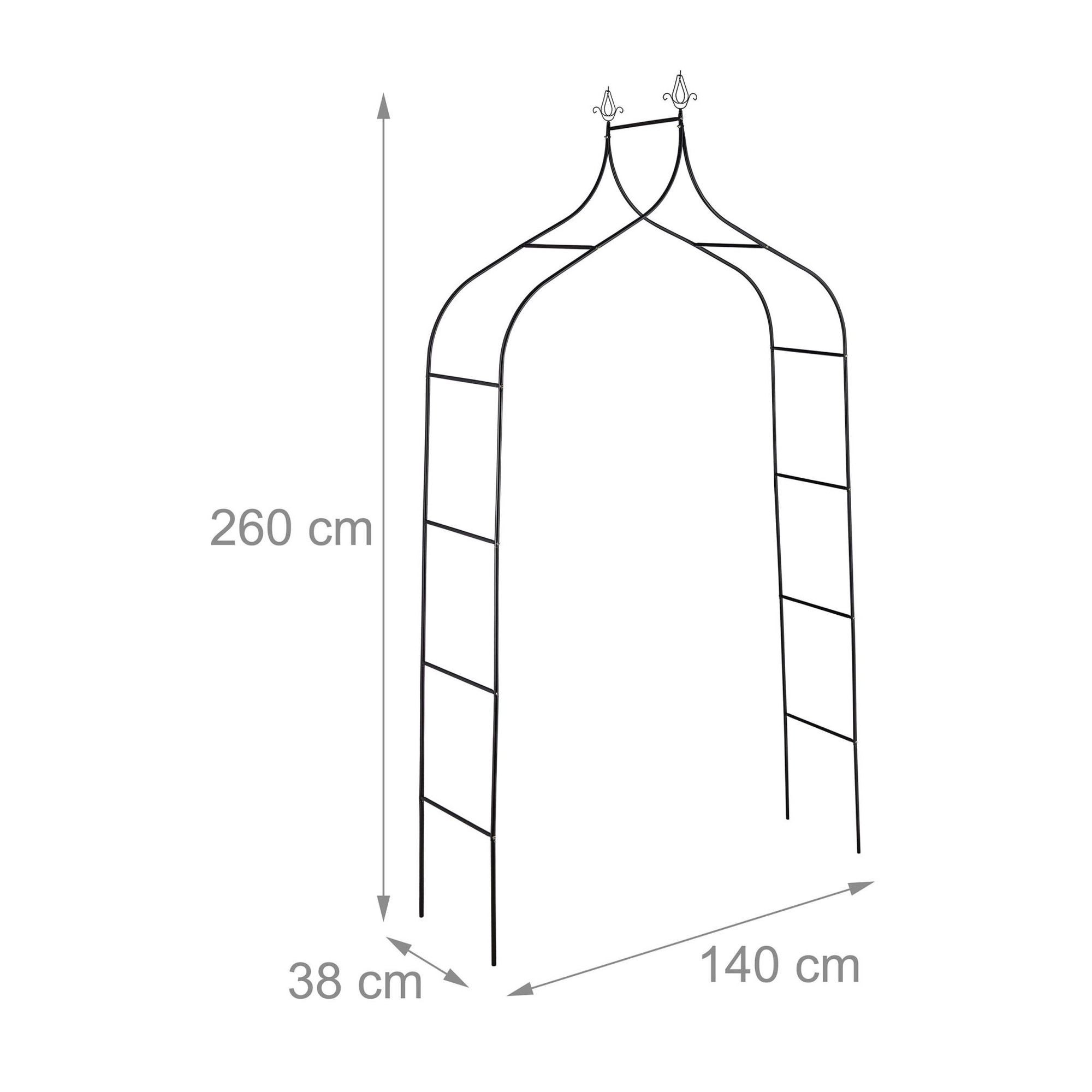 Oblúk ruže vysoký 260 cm