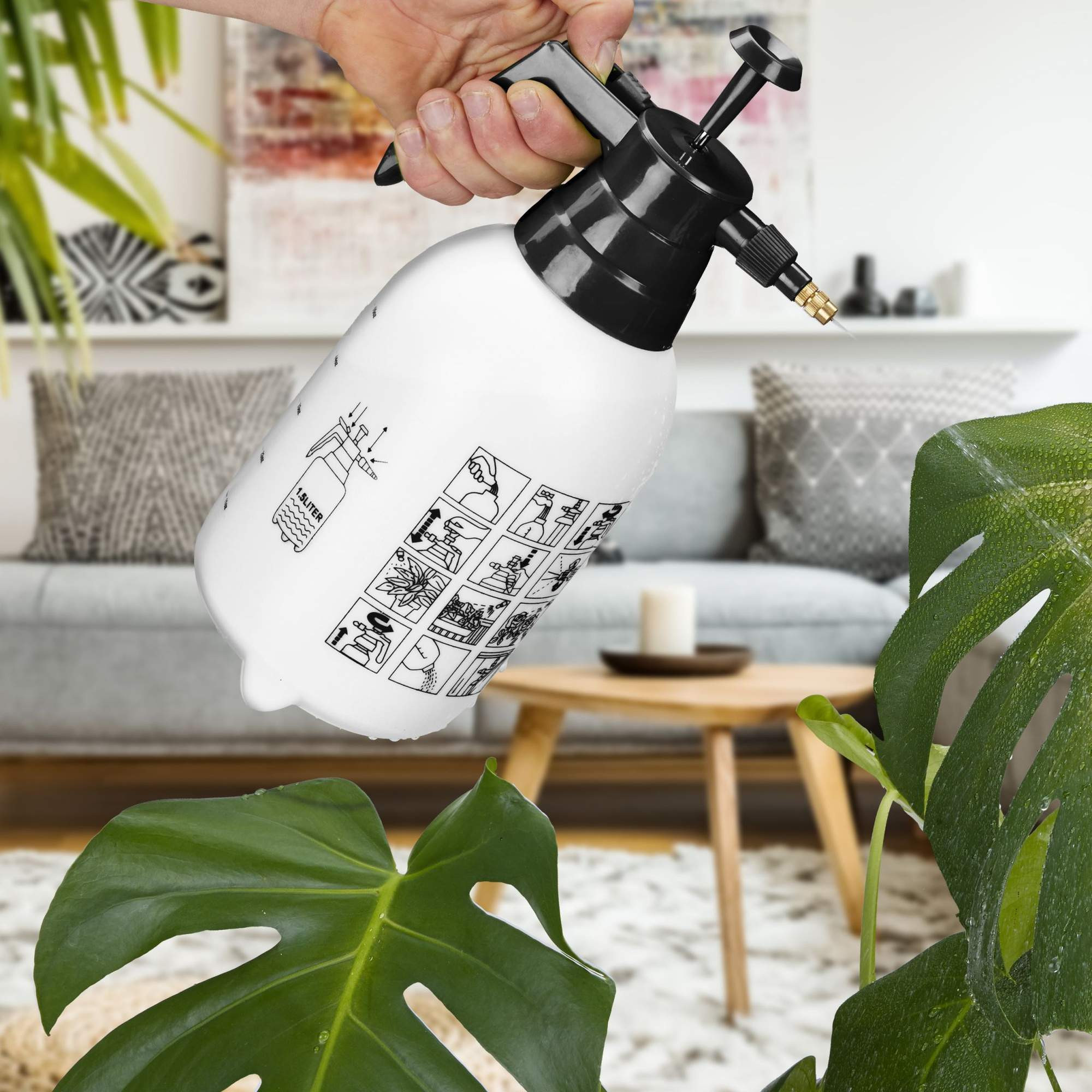 Spruzzatore a pressione 2 litri nero