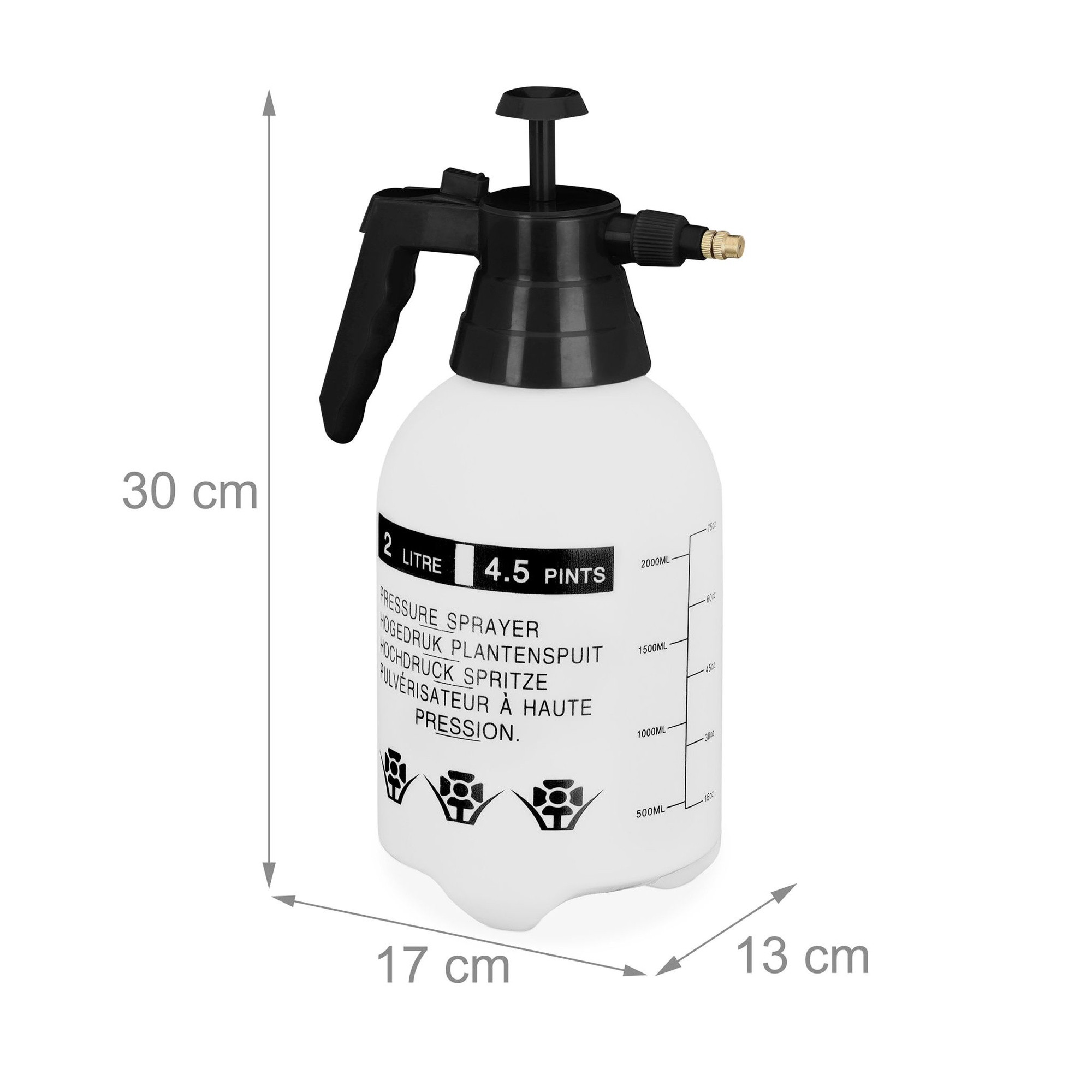 Drucksprüher 2 Liter schwarz