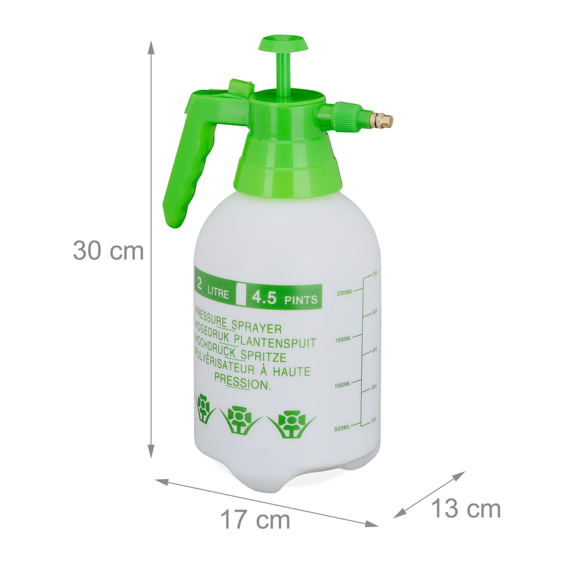 Pulvérisateur à pression 2 litres vert