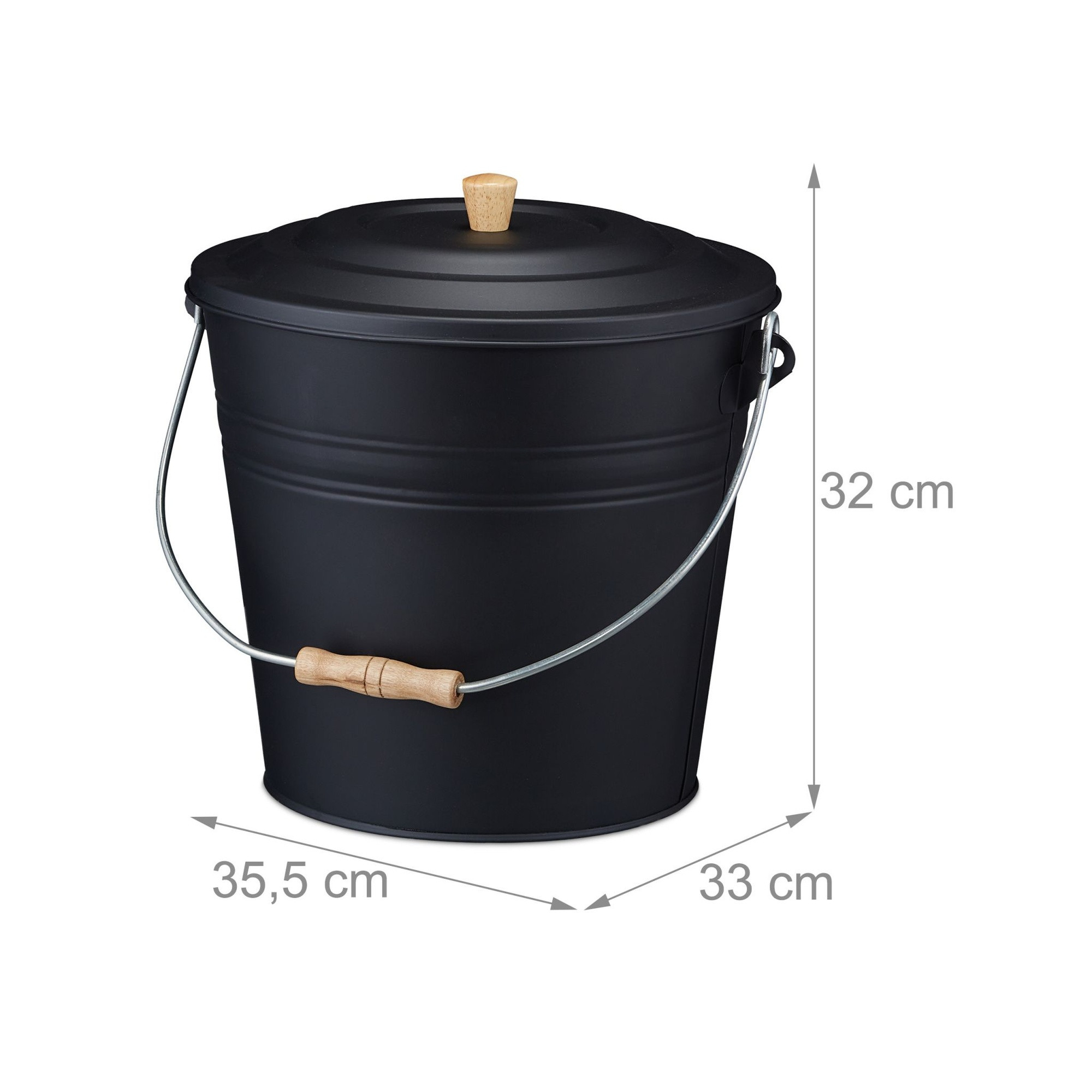 Aschenbecher mit Deckel 12 l