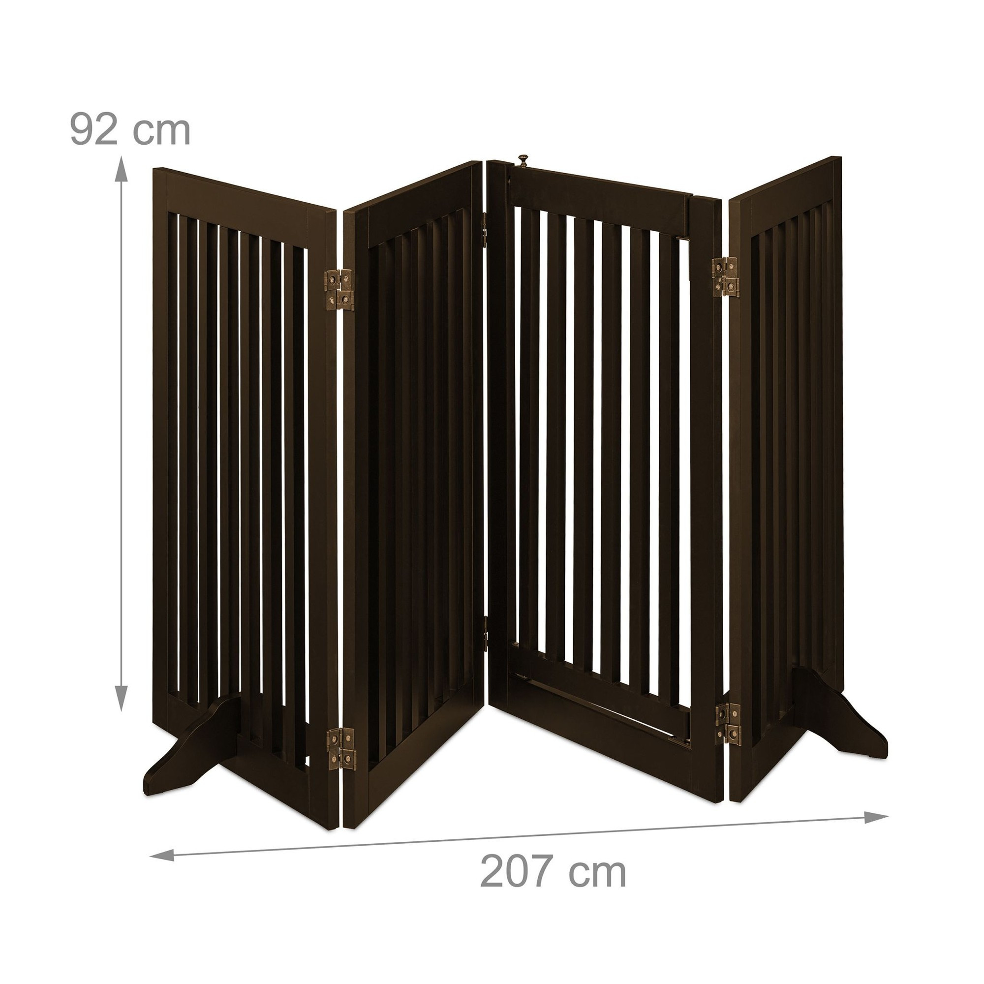 Cancello di sicurezza marrone con porta da 92 cm