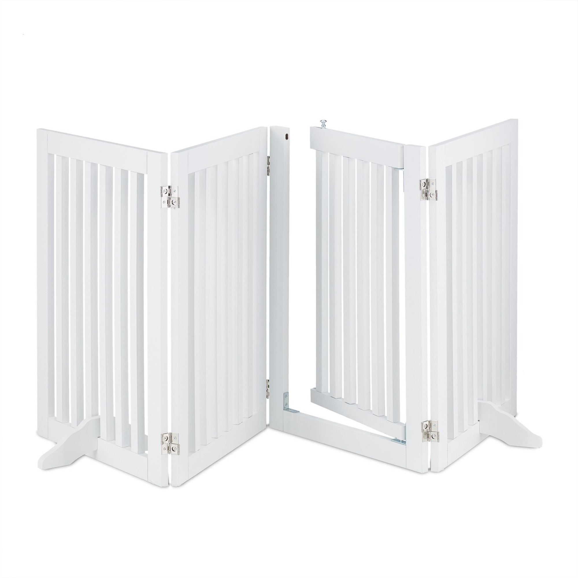 White security gate with door 70 cm