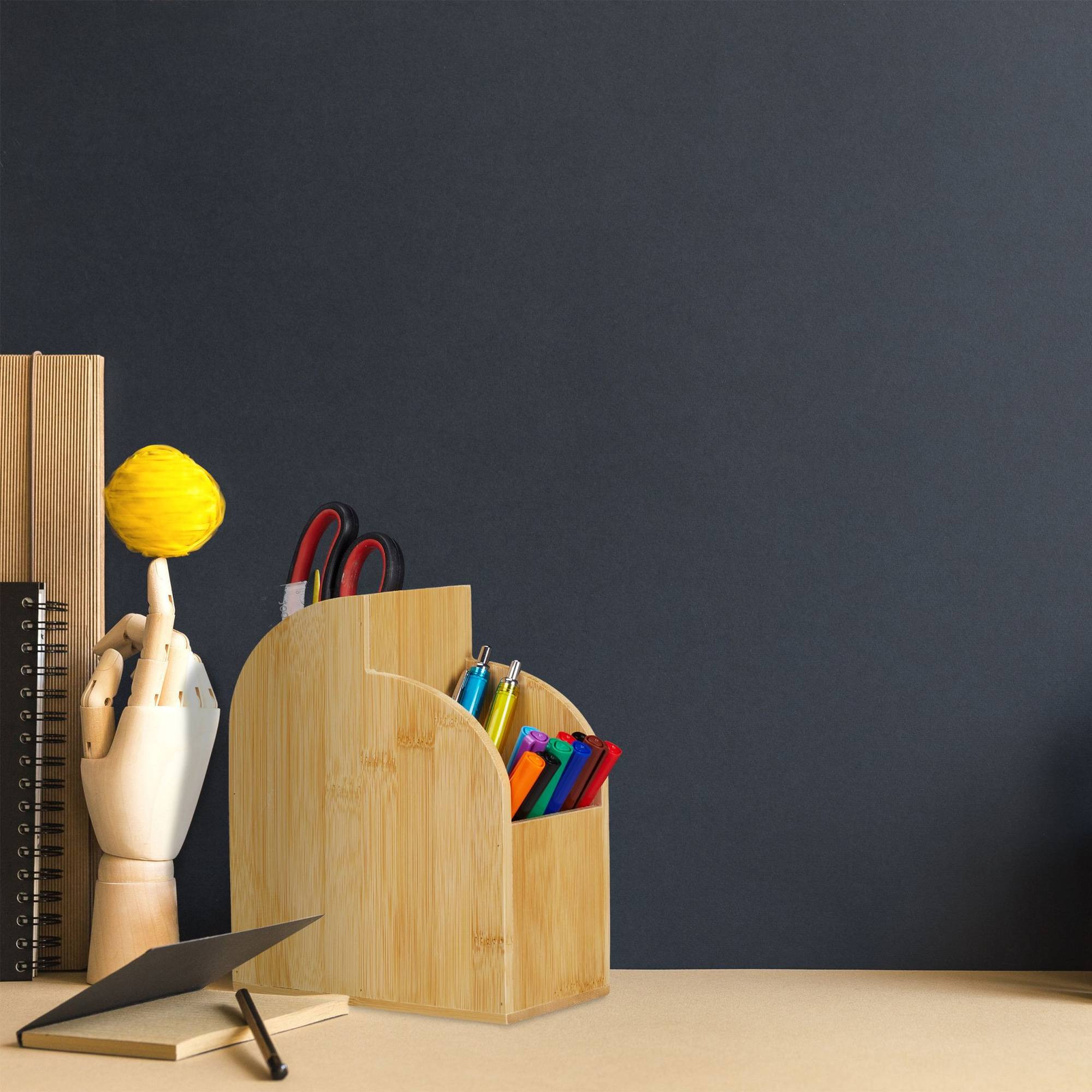Pen holder in bamboo