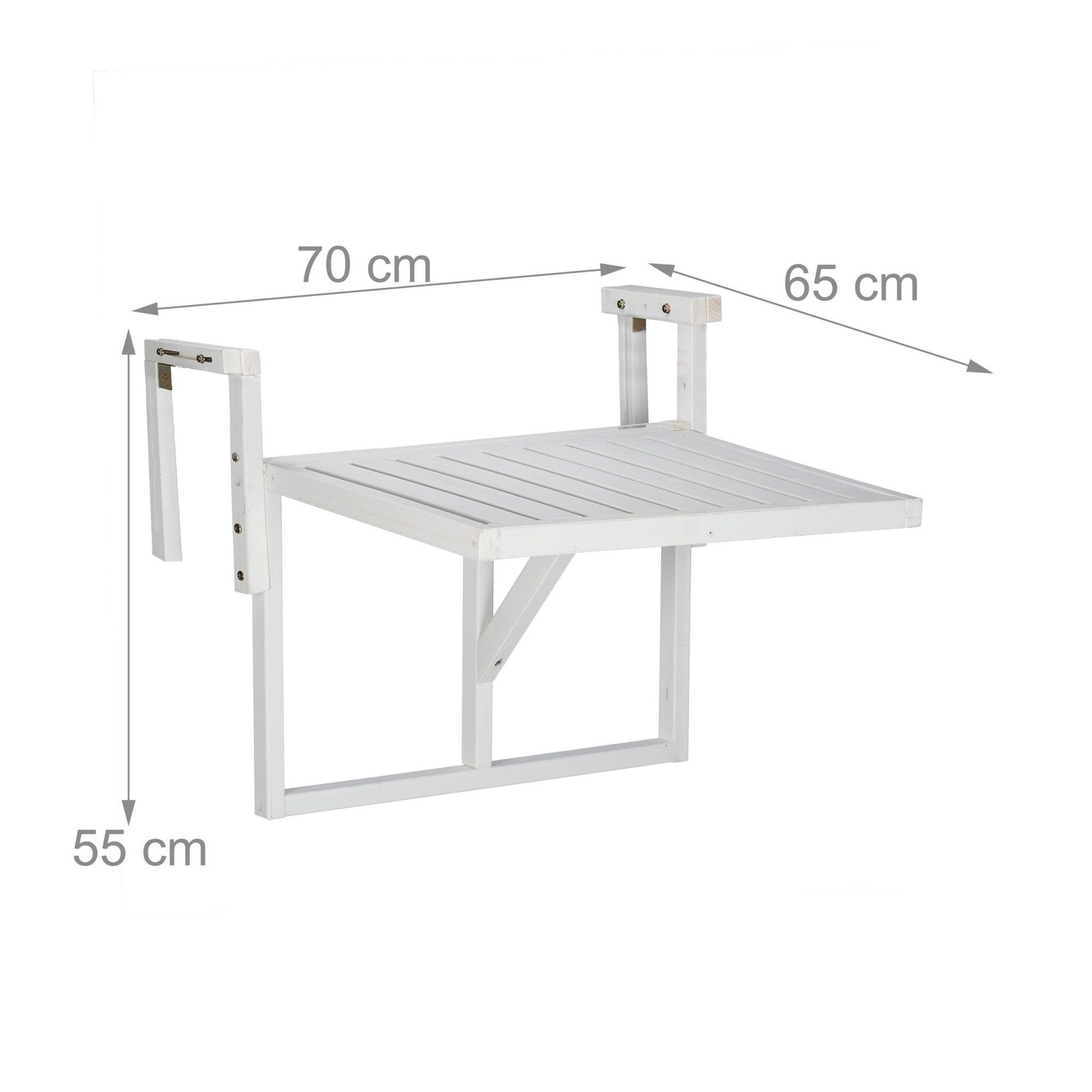 Table de balcon pliante en bois