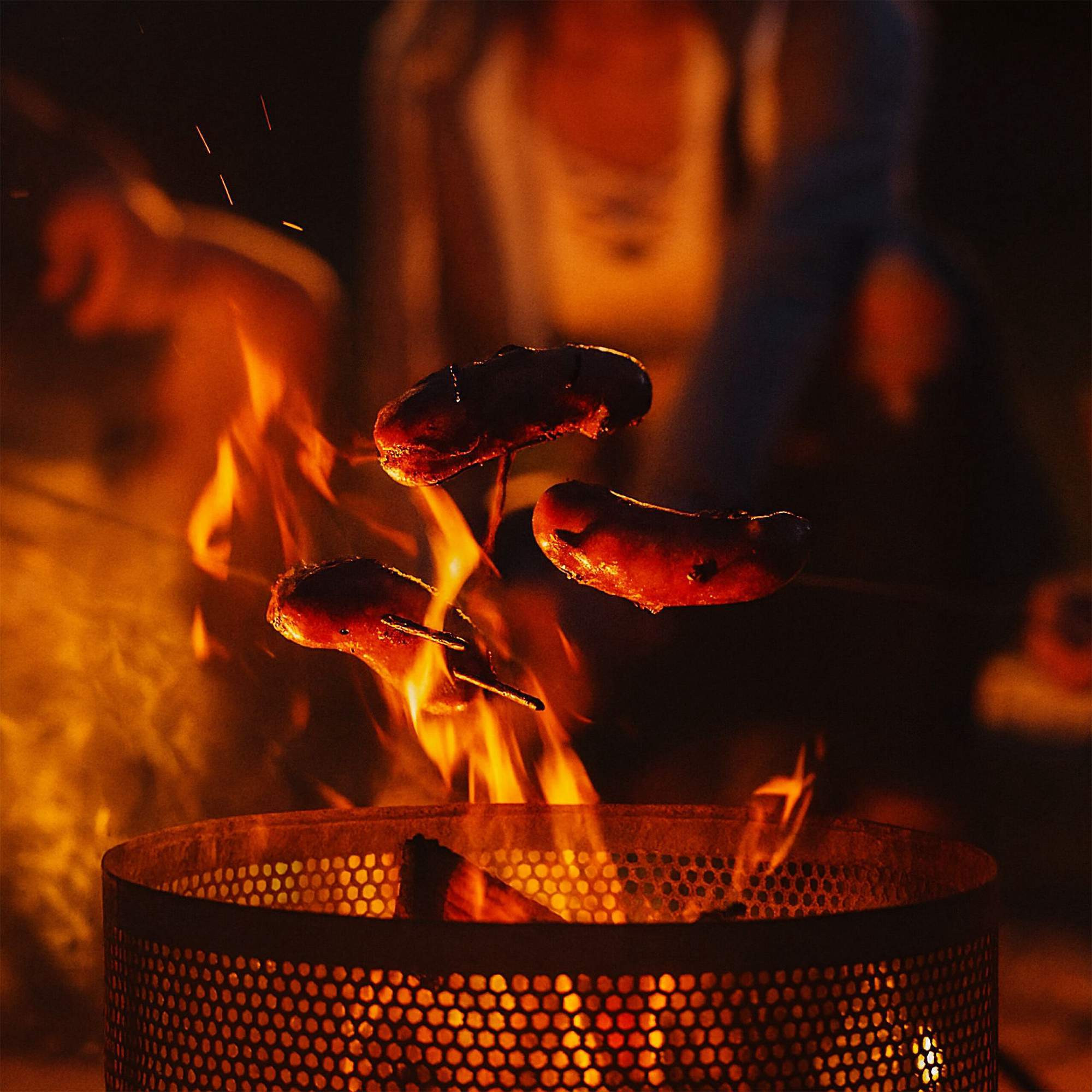 Feuerkorbgeflecht rostfarben