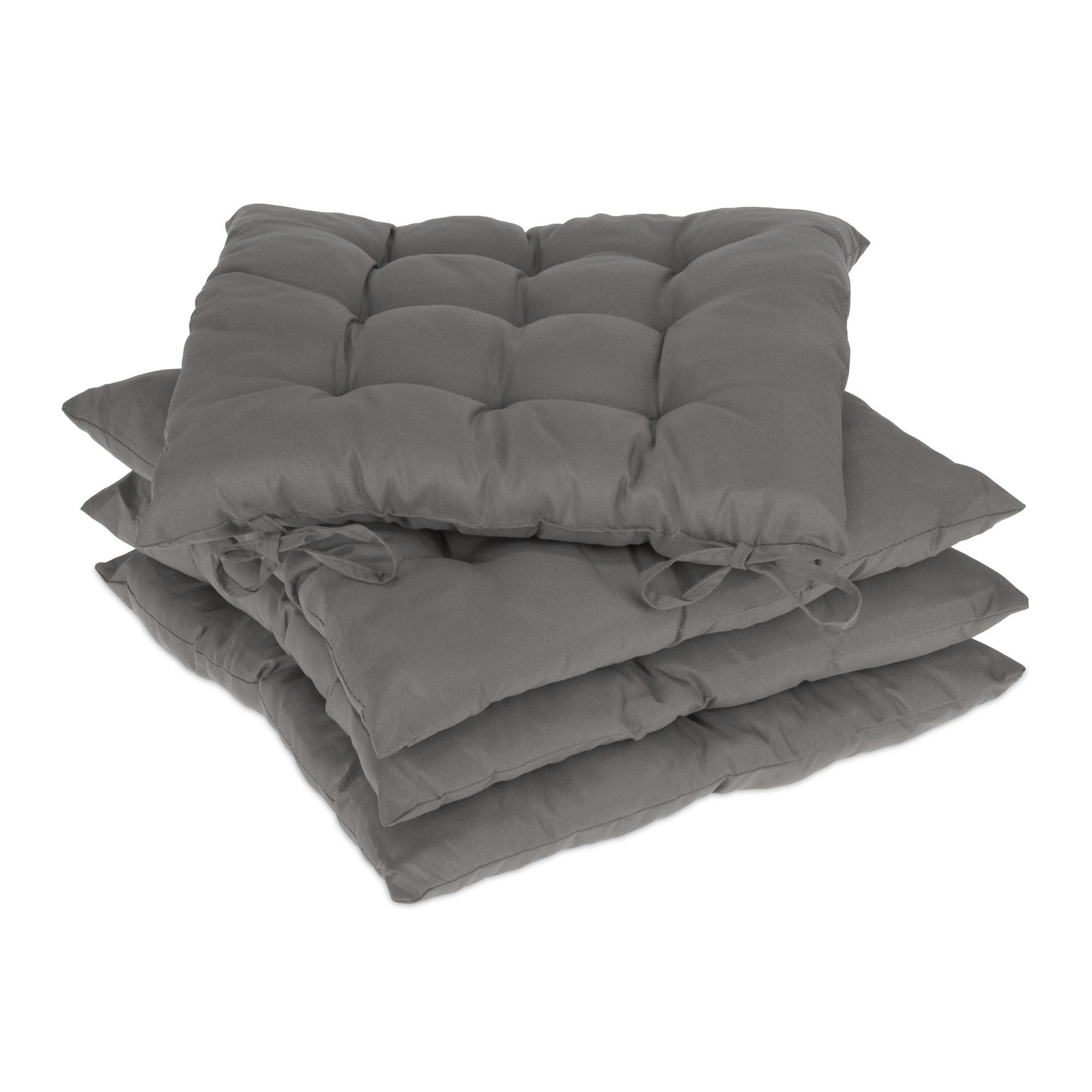 Conjunto de 4 almofadas cinza
