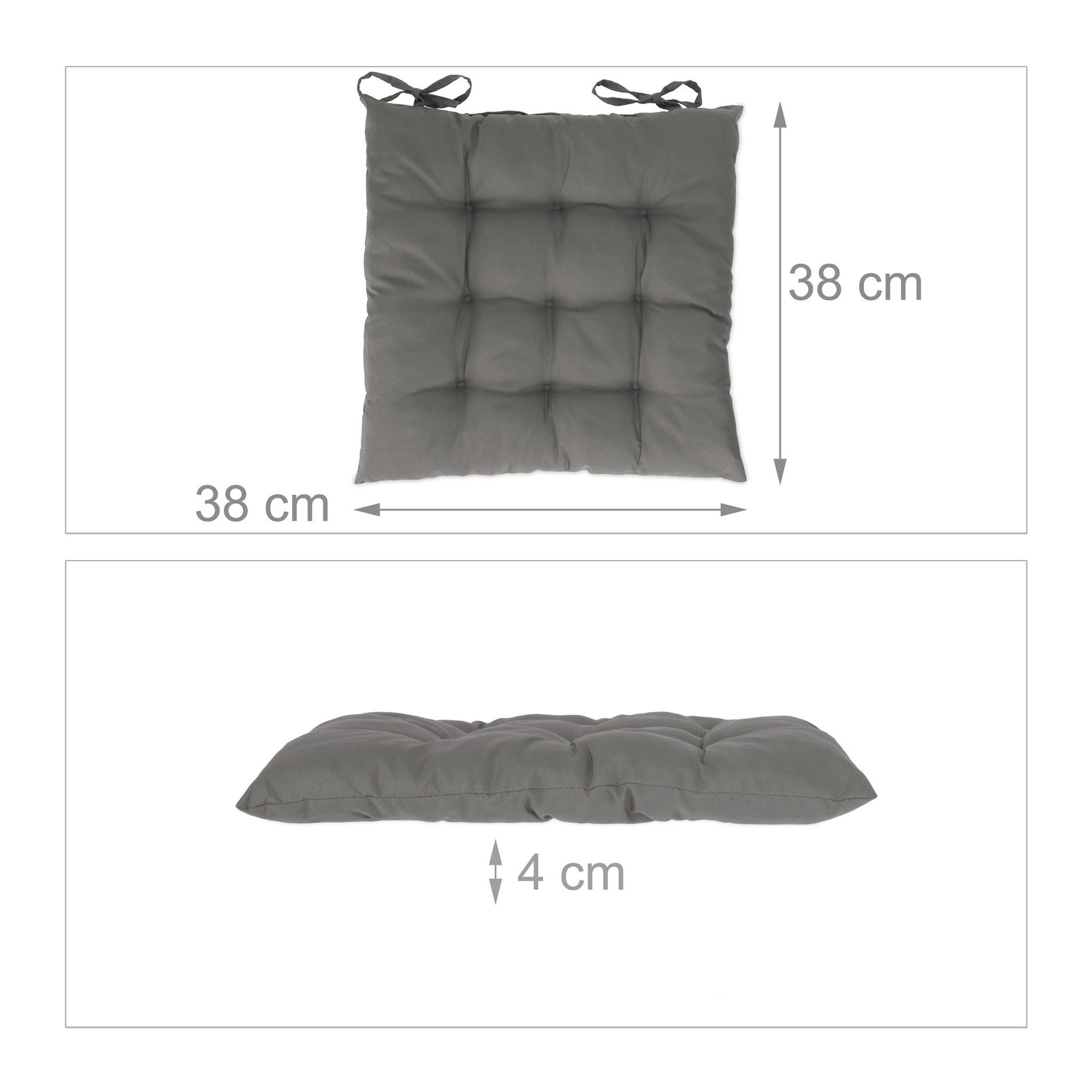 Coussin gris lot de 4