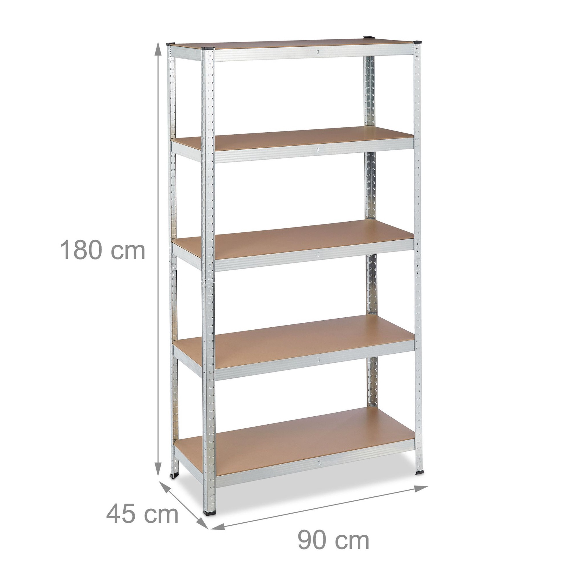 Storage shelf with 5 shelves