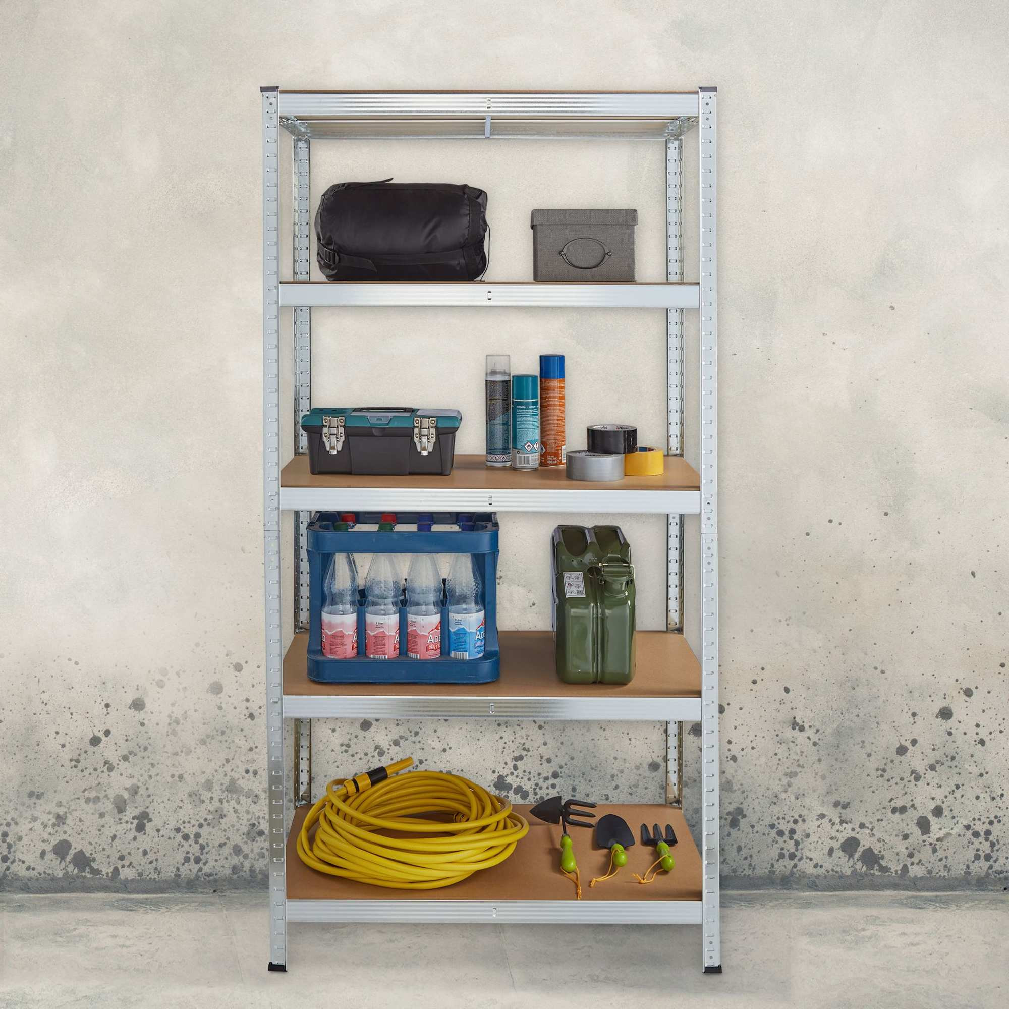 Storage shelf with 5 shelves
