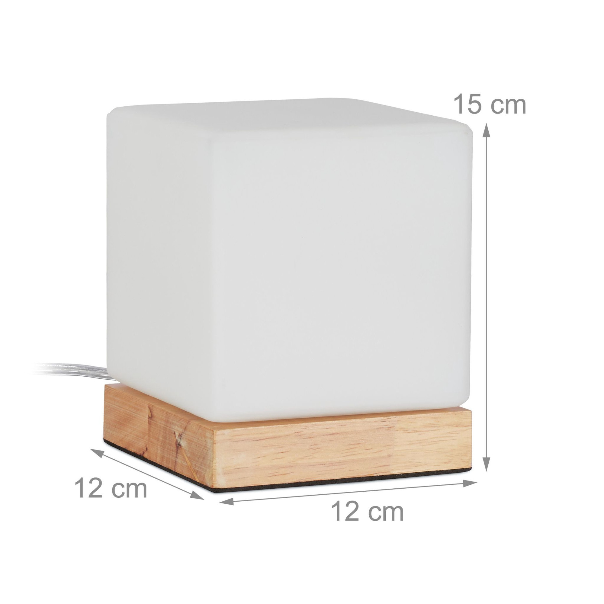 Lámpara de mesa con forma de cubo