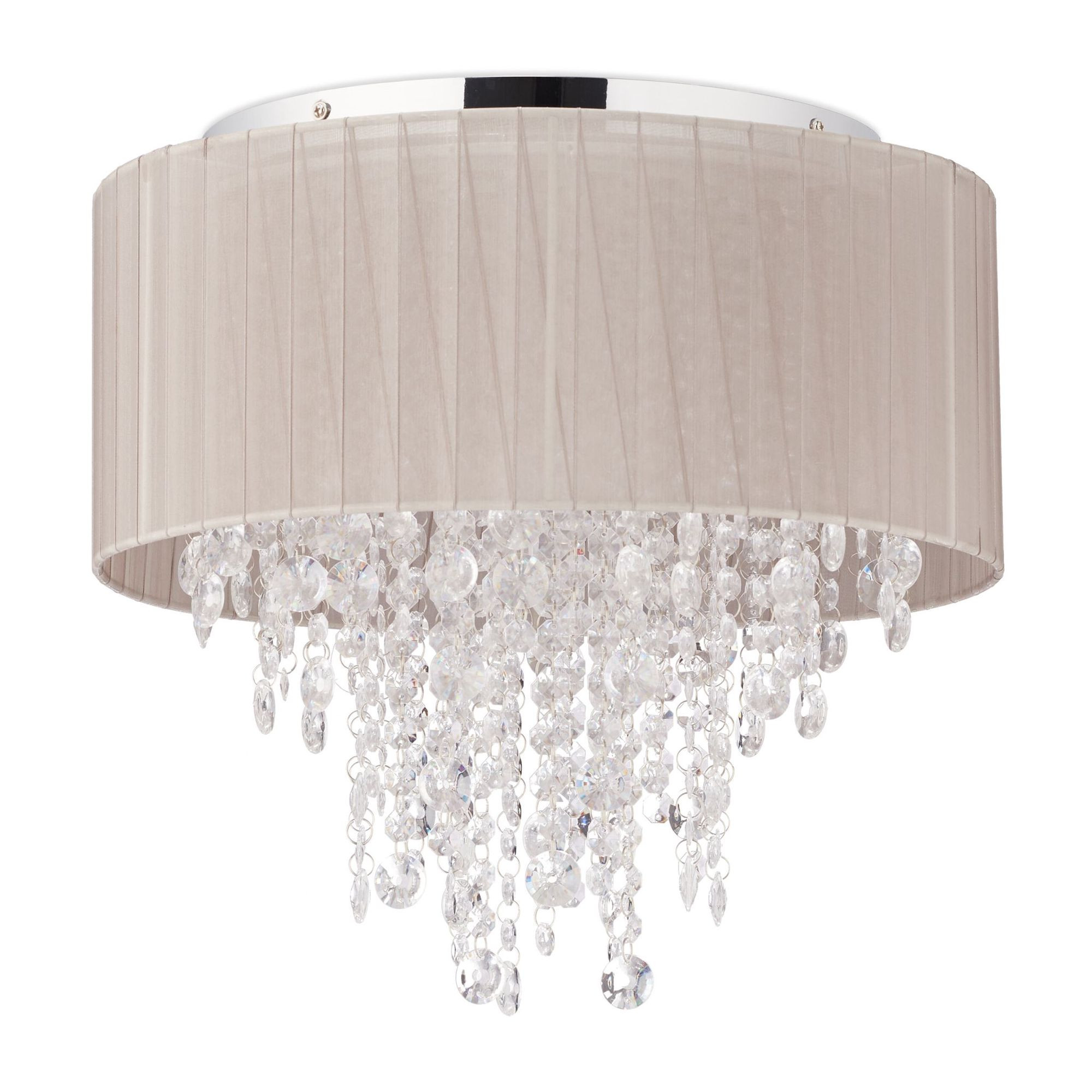 Lustre de cristal com abajur