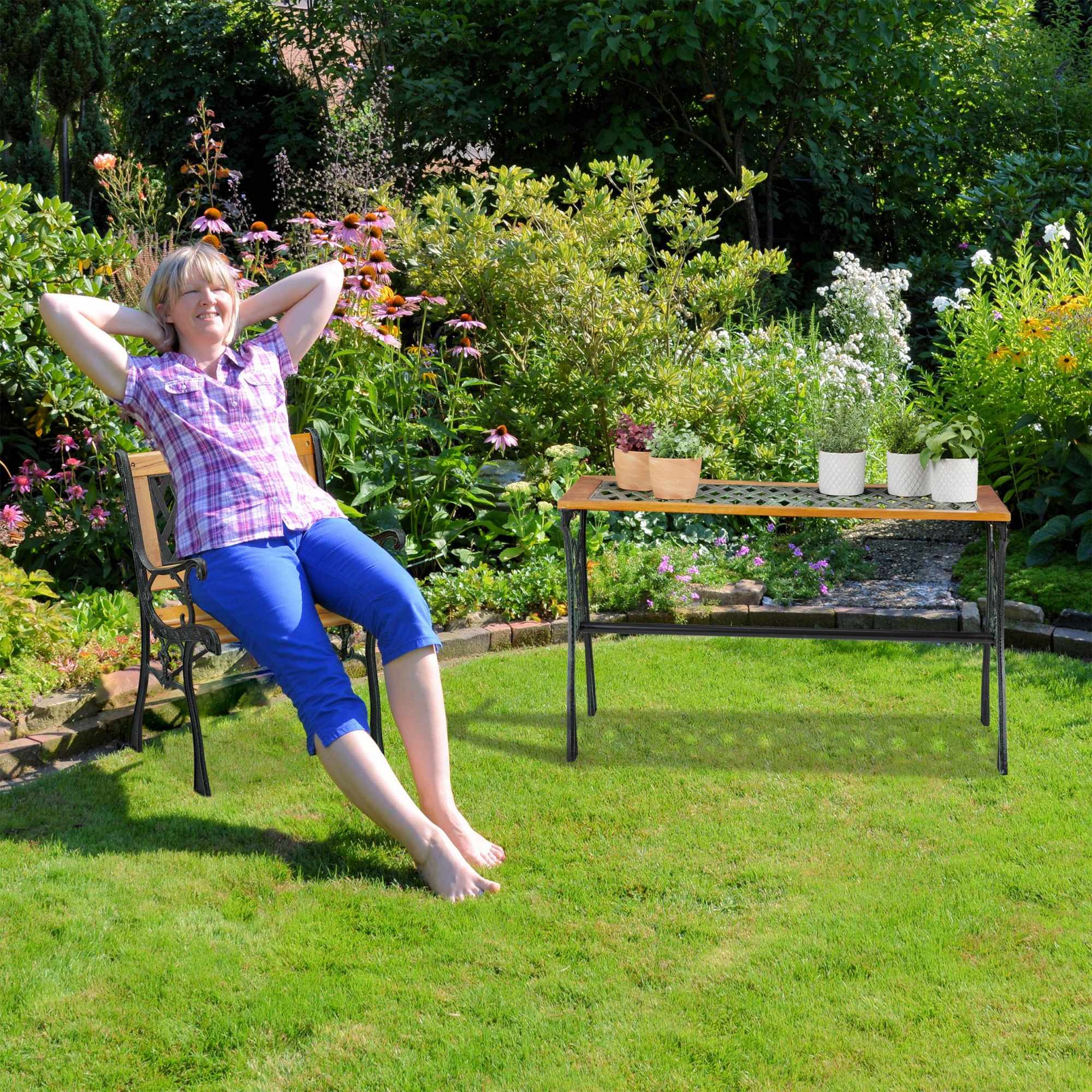 Lage tuinstoel hout