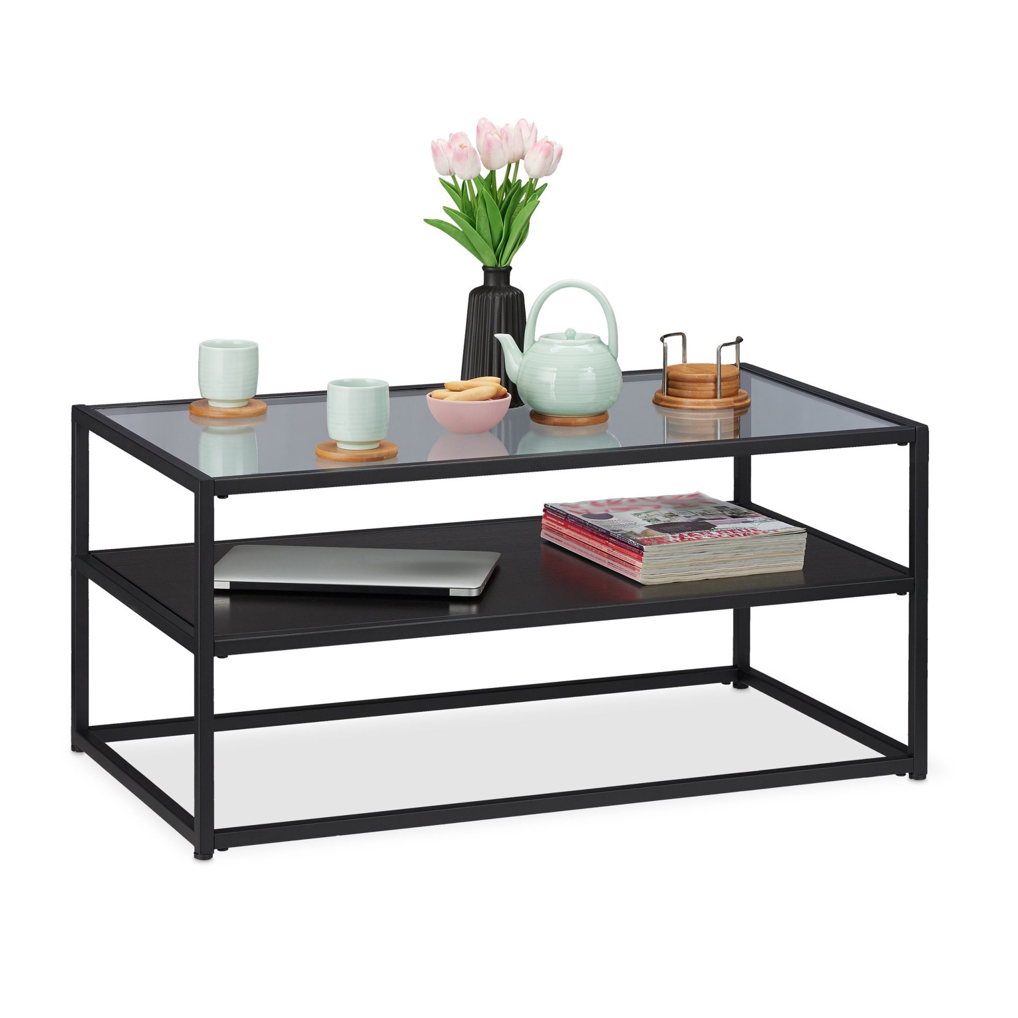 Mesa de centro de vidro