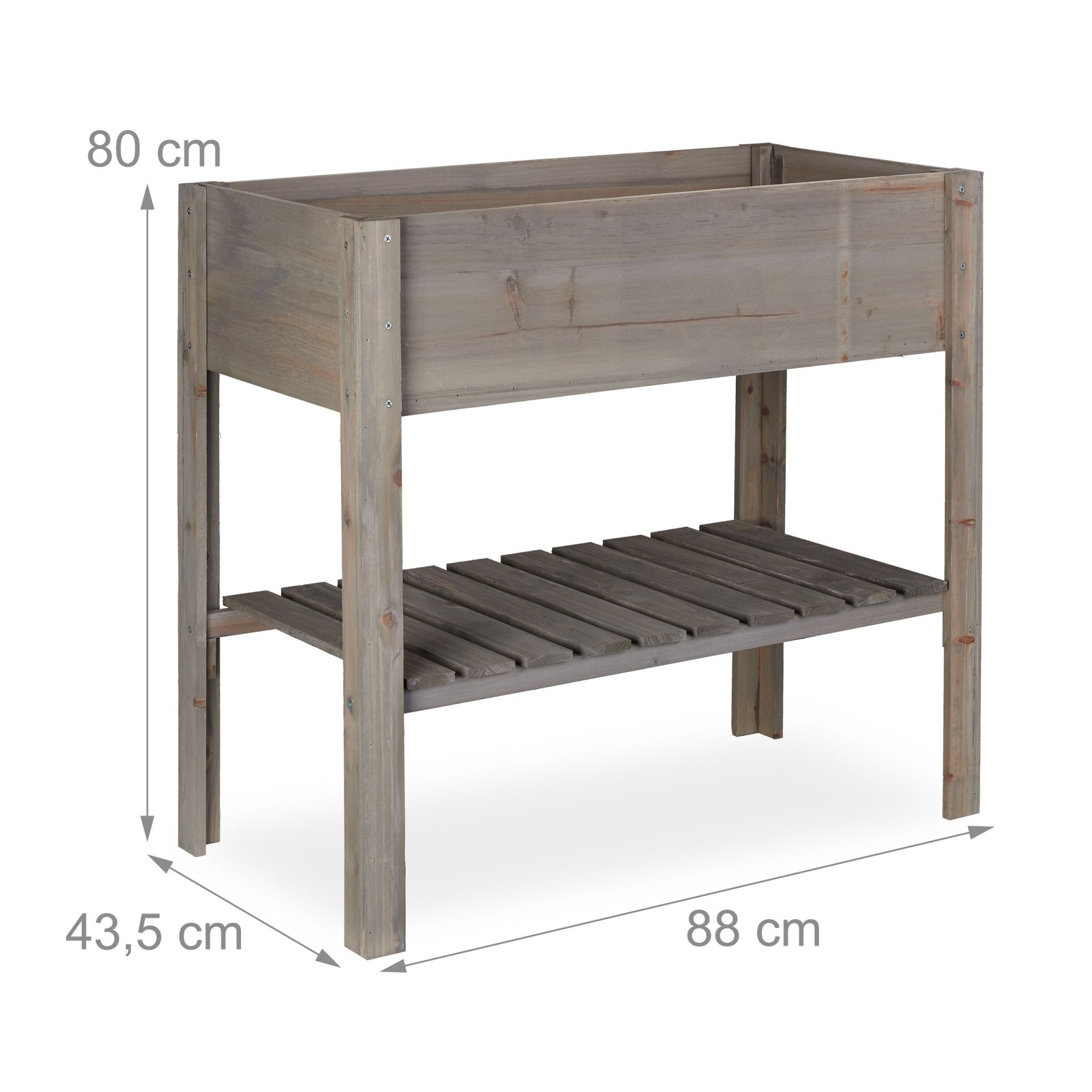Hochbeet Holz Grau