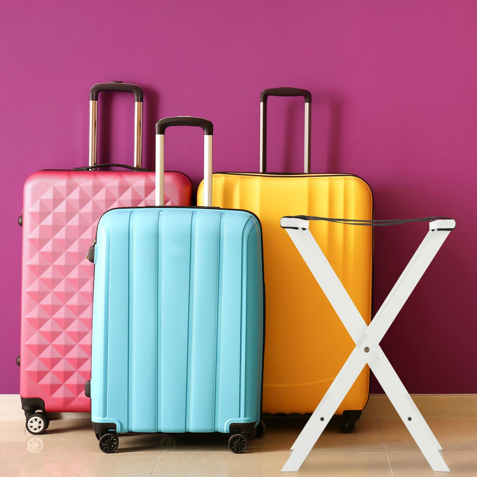 Support de valise pliable en blanc