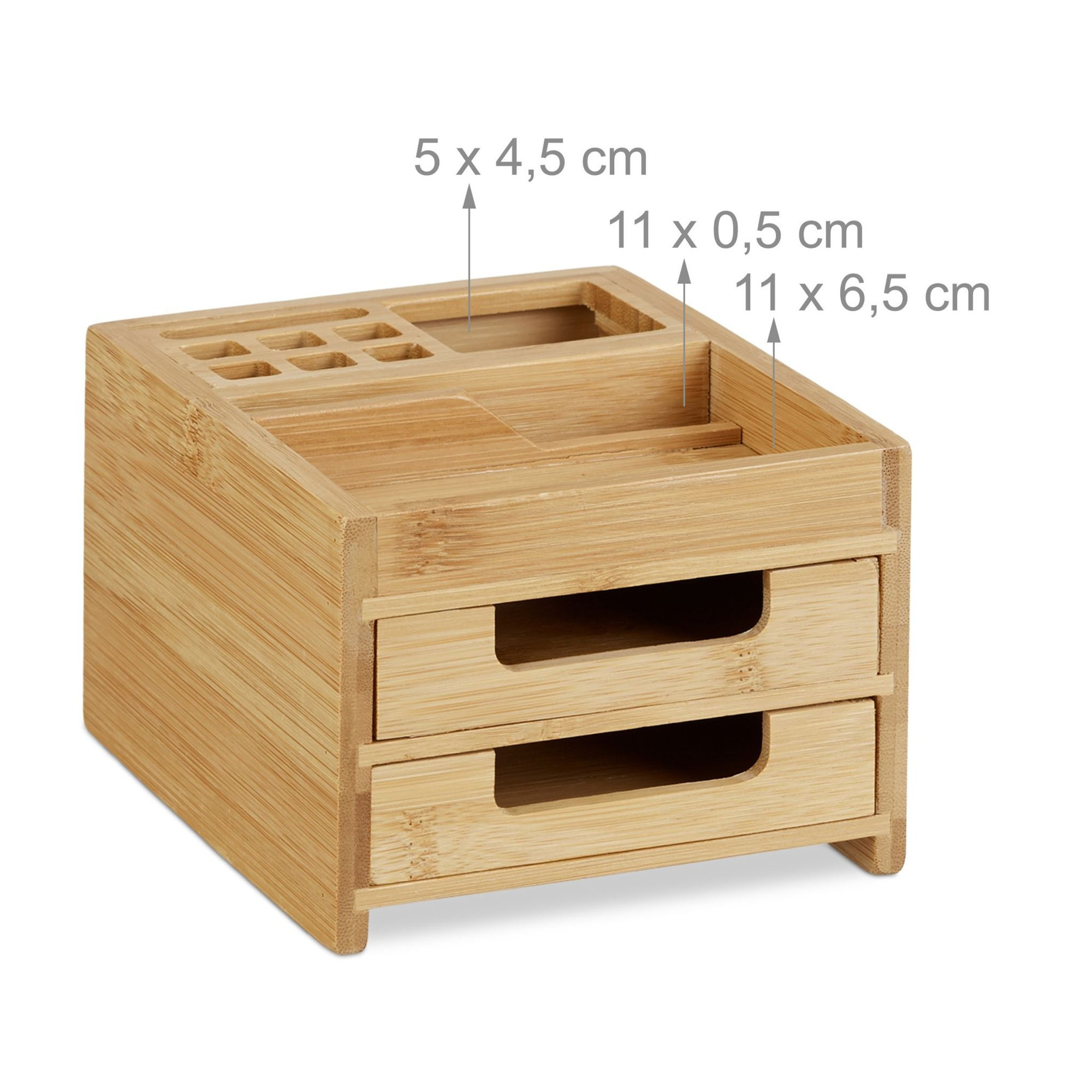 Organização de mesa em bambu
