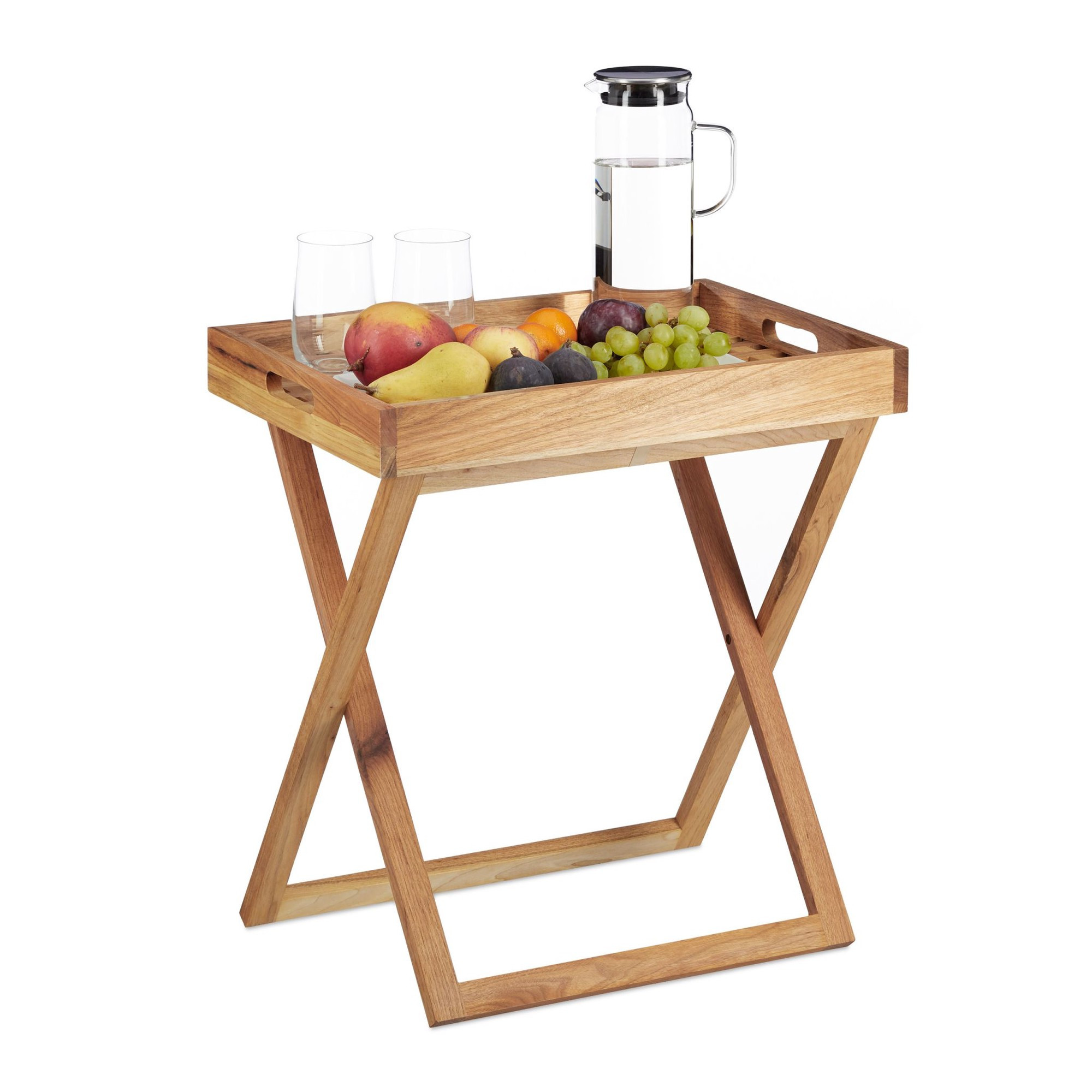 Folding table in walnut