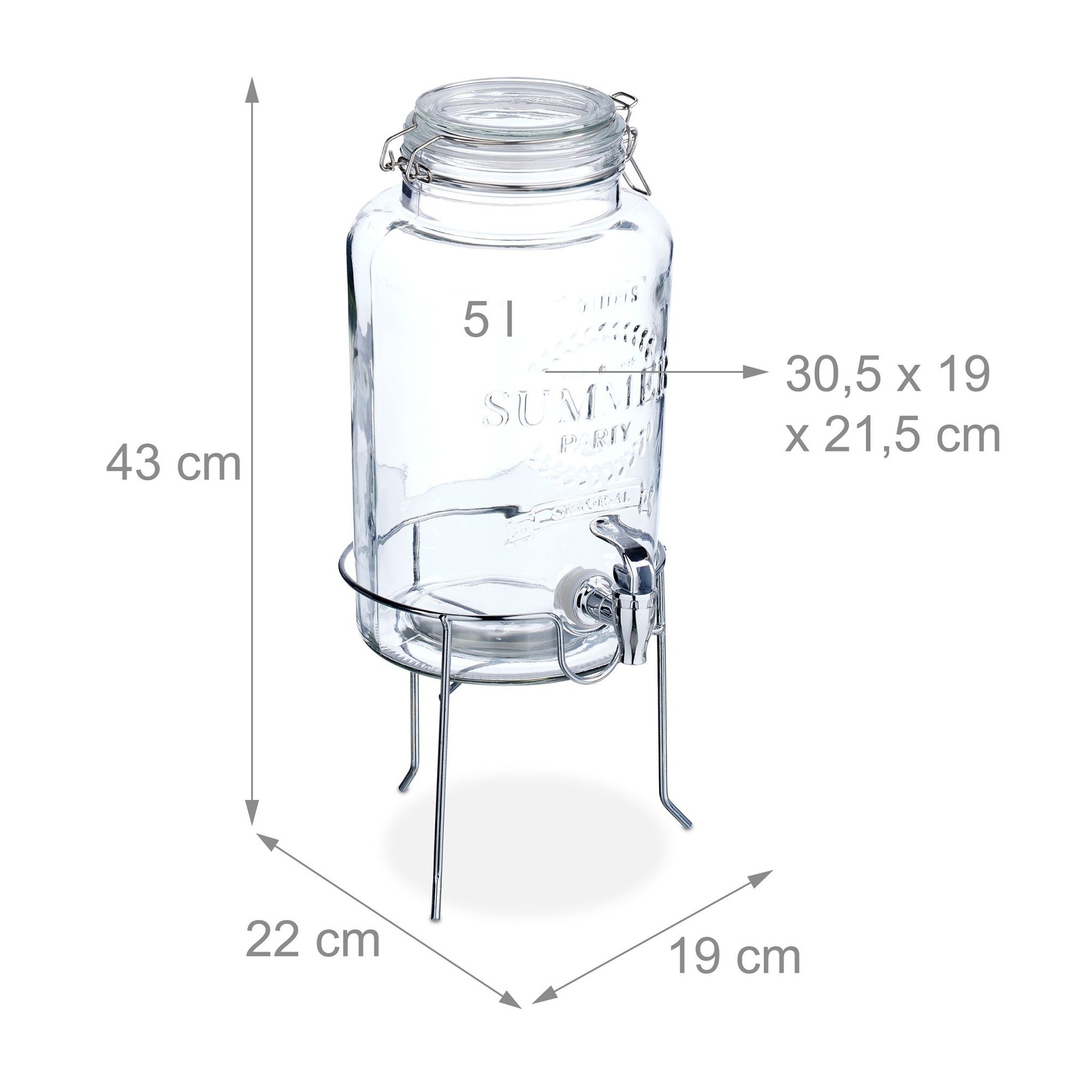 5 L Getränkespender mit Ständer