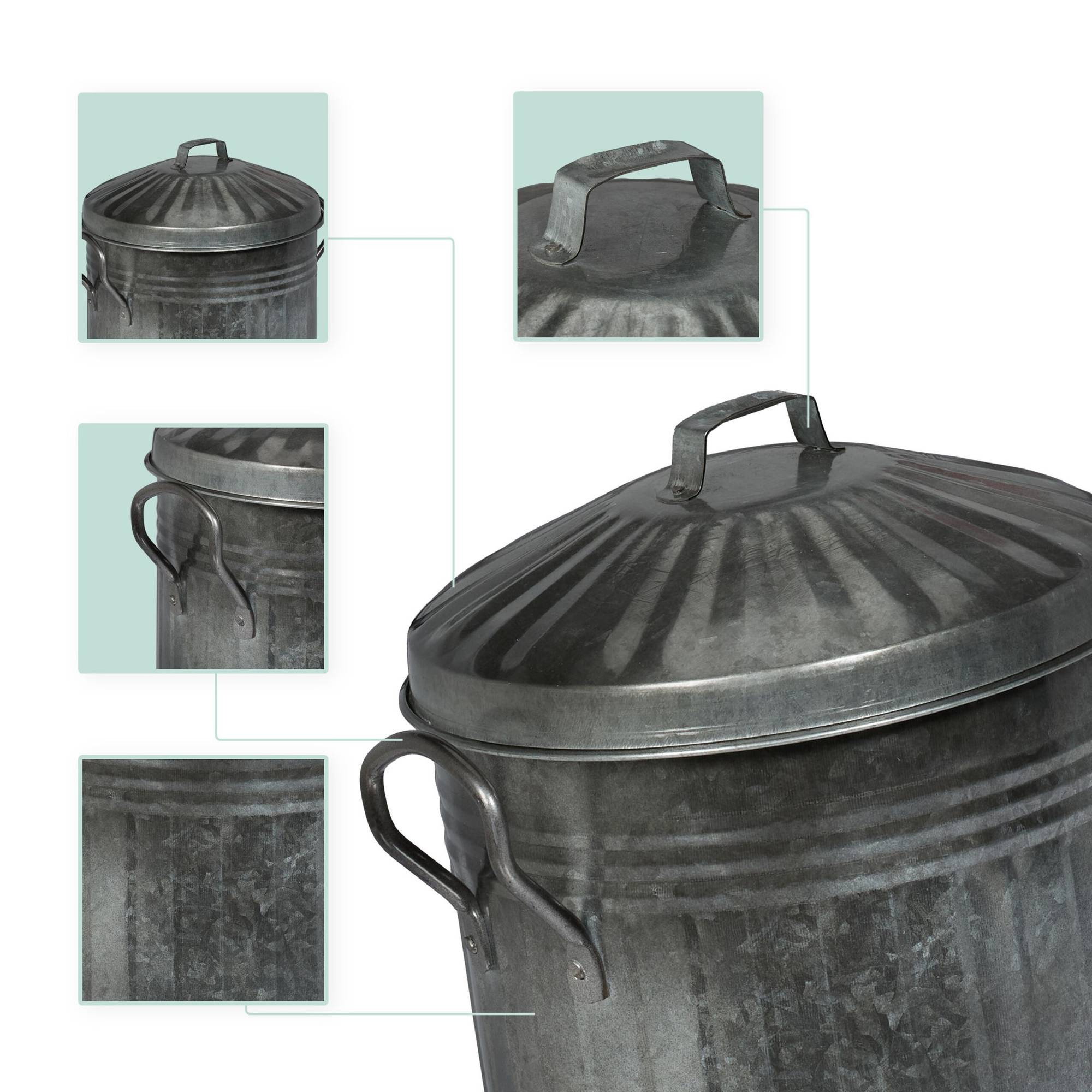 Aschenbecher mit Deckel 10 l