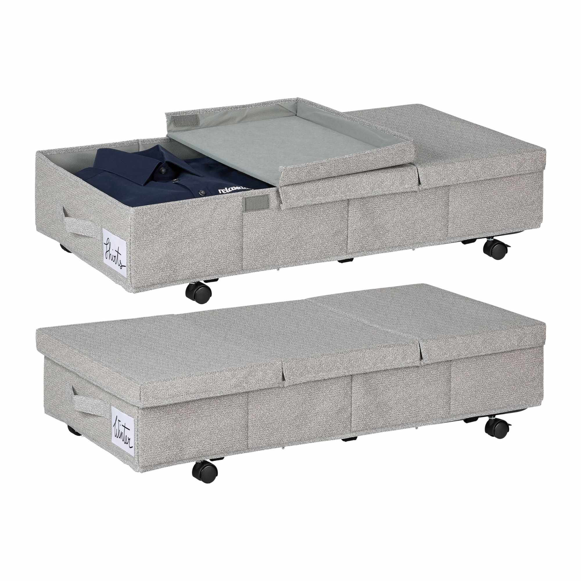 Caixas de cama com rodas, pacote com 2