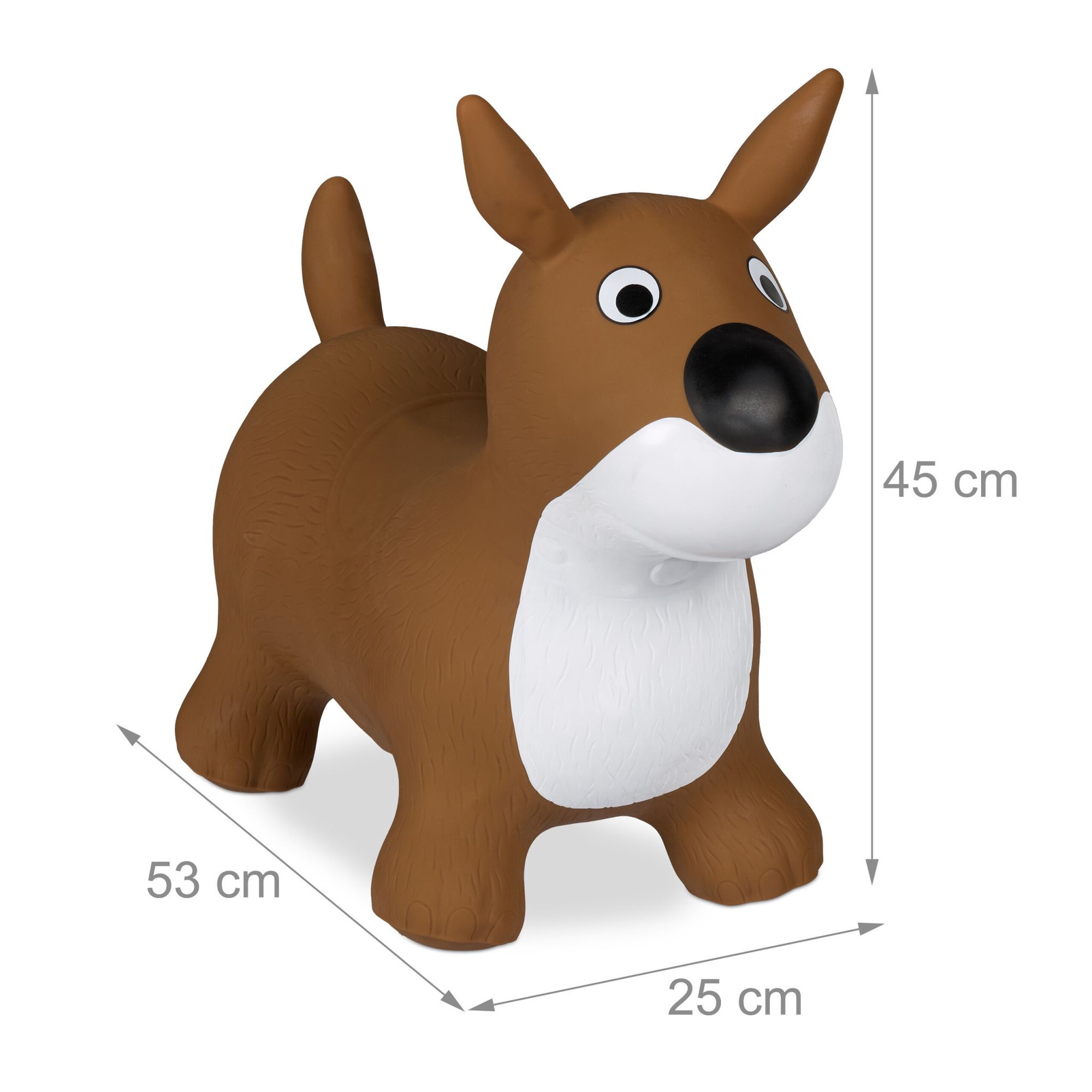 Springender Hund in Braun