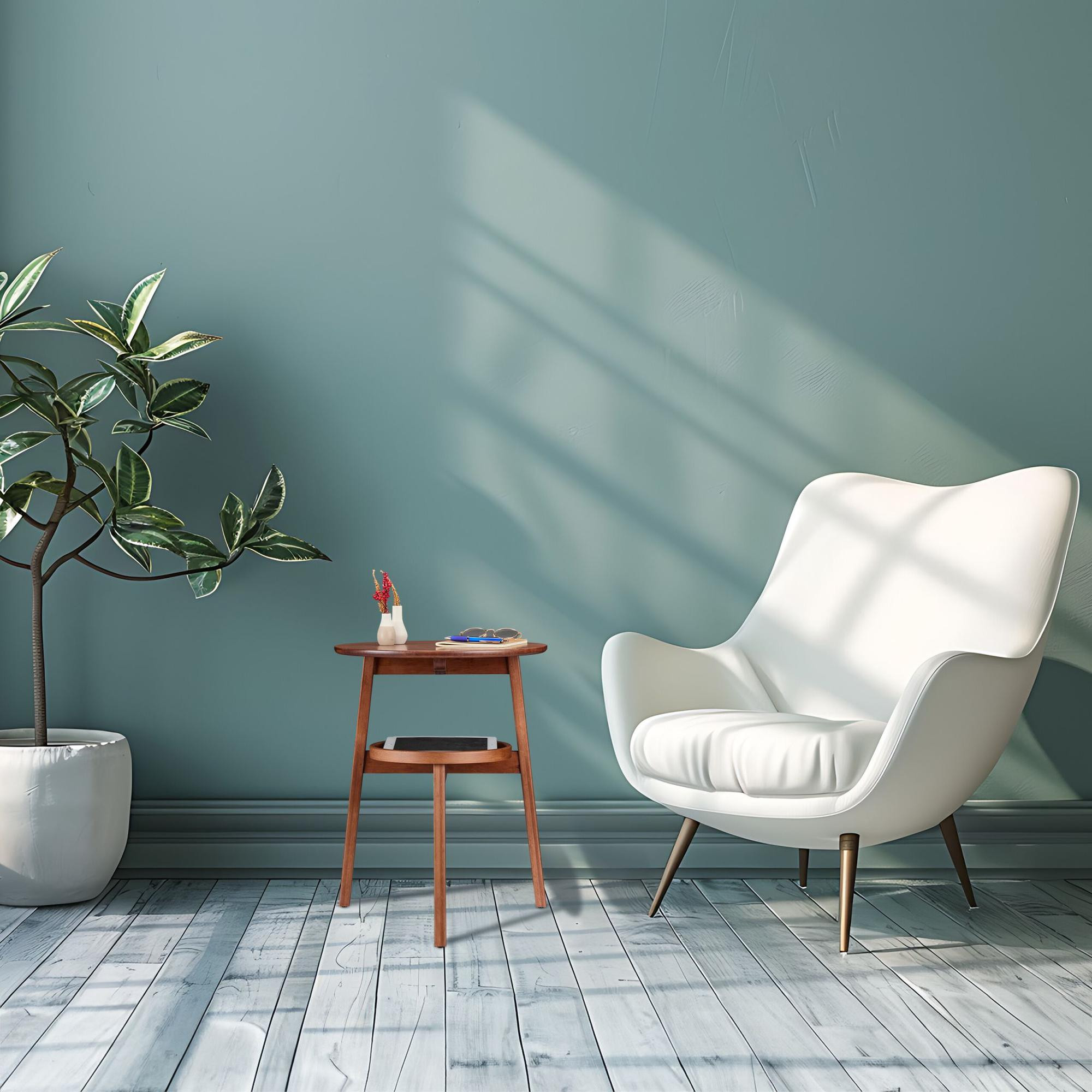 Round side table with 2 levels
