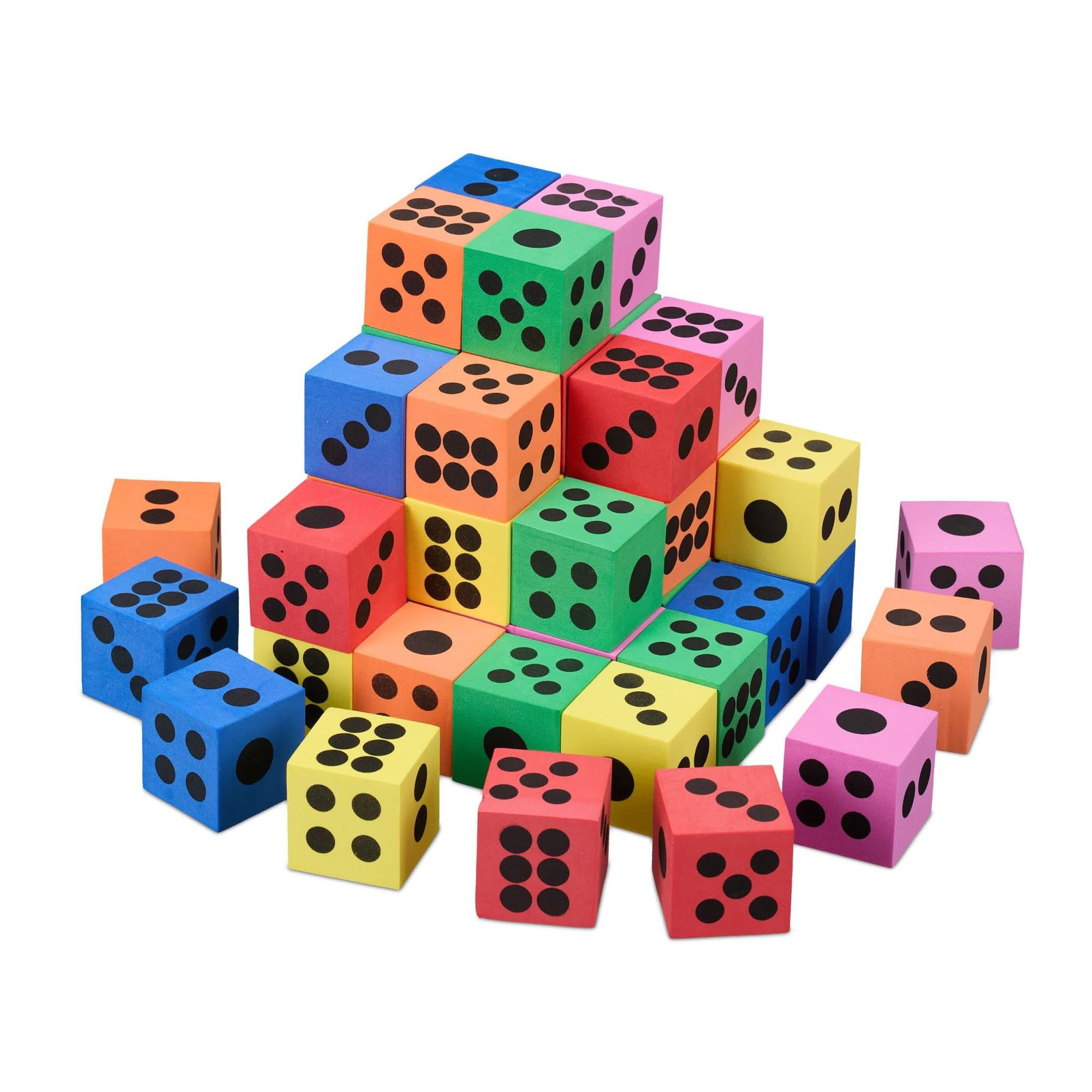 Bunte Softwürfel 48er-Pack