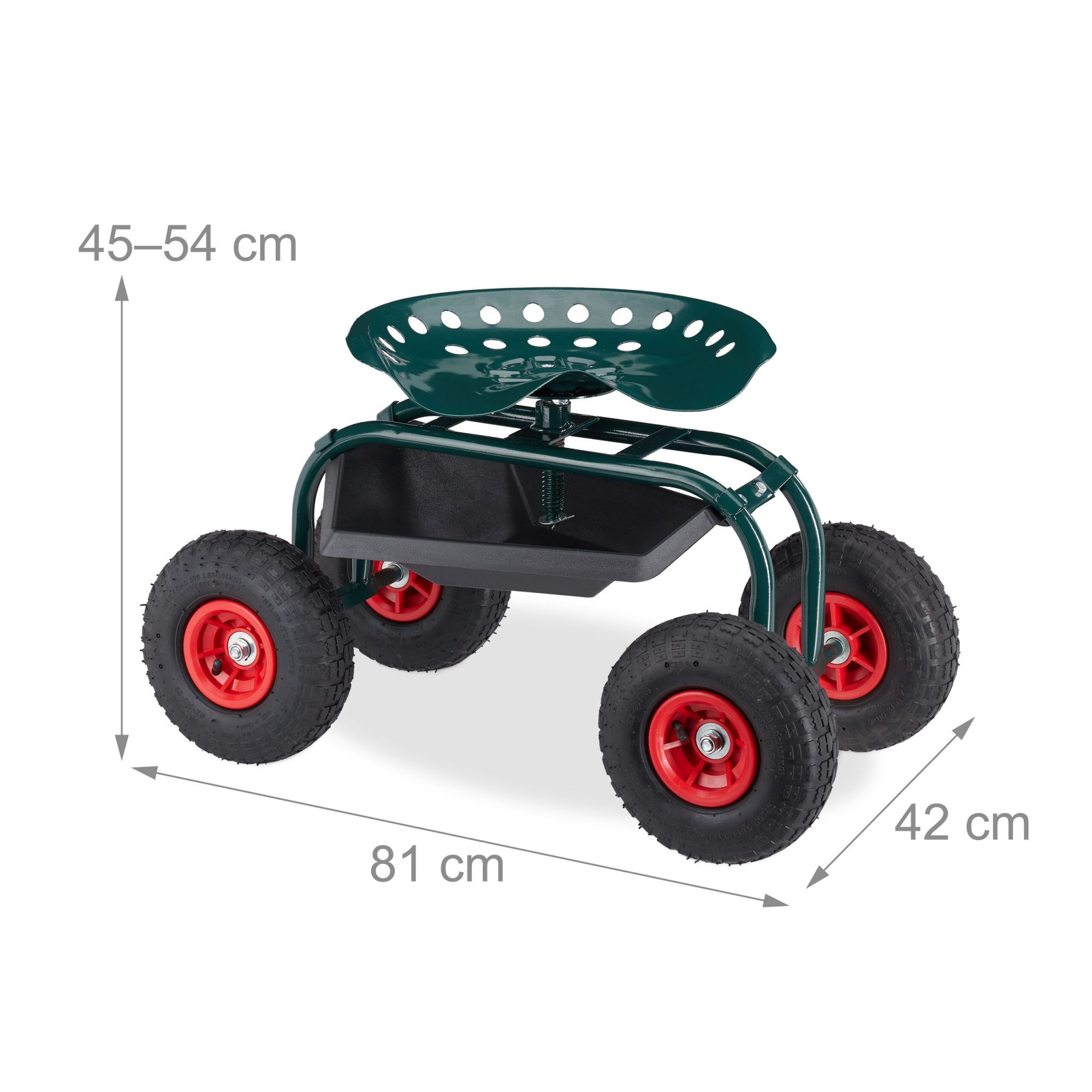 Mobiler Gartensitz mit Stauraum