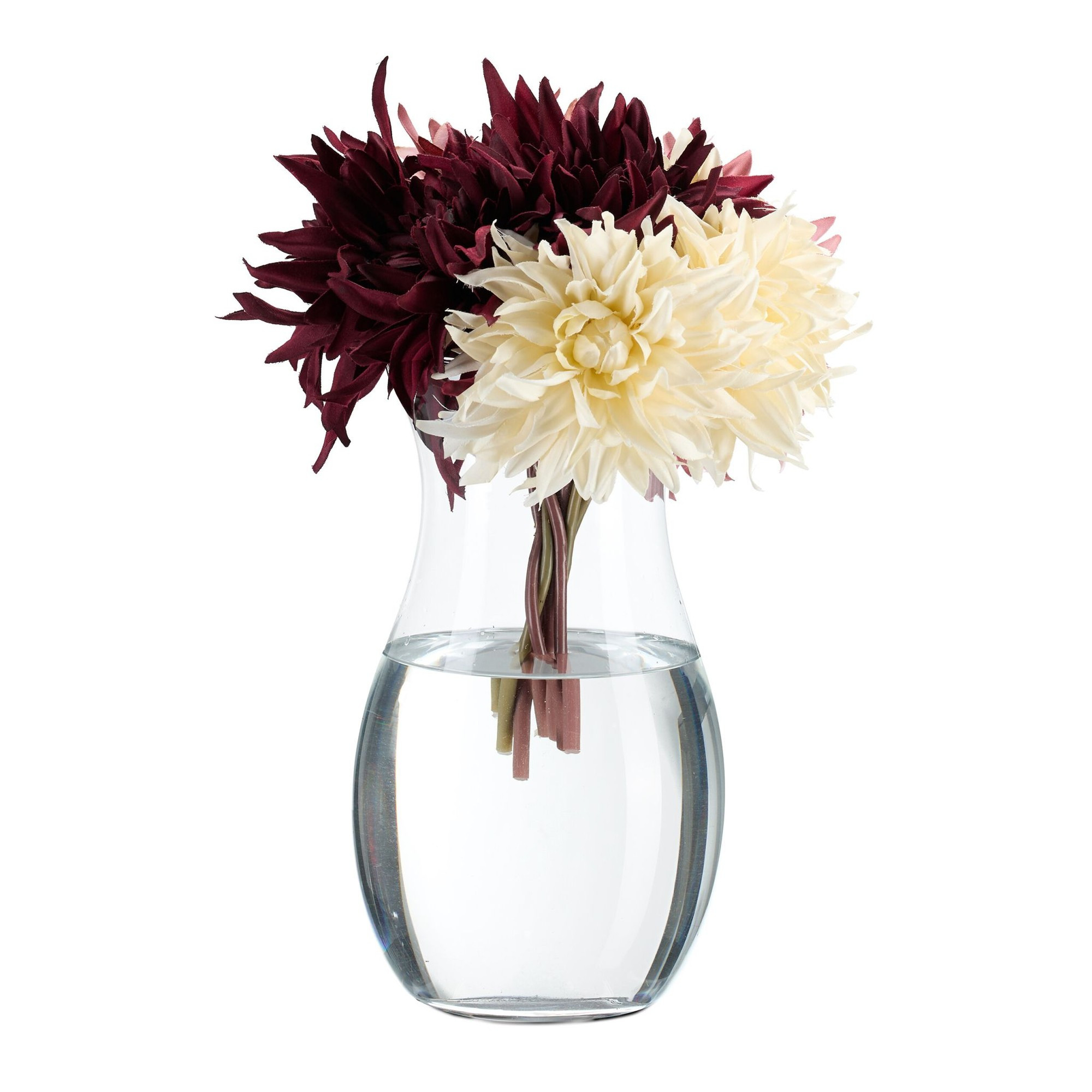 Vase à fleurs en verre