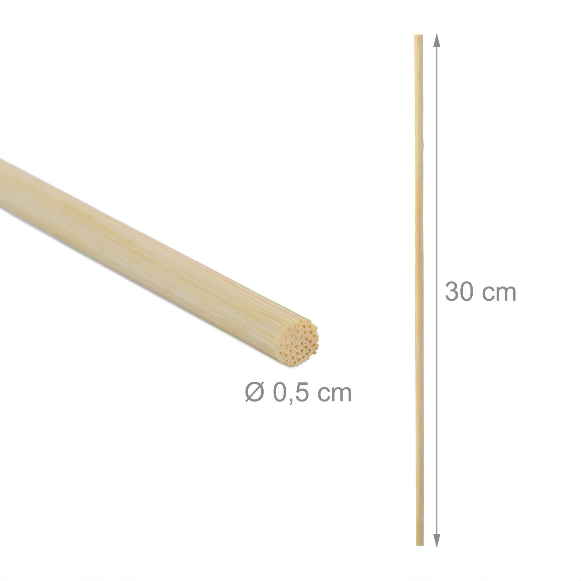 conjunto de 200 varas de bambu 30 cm