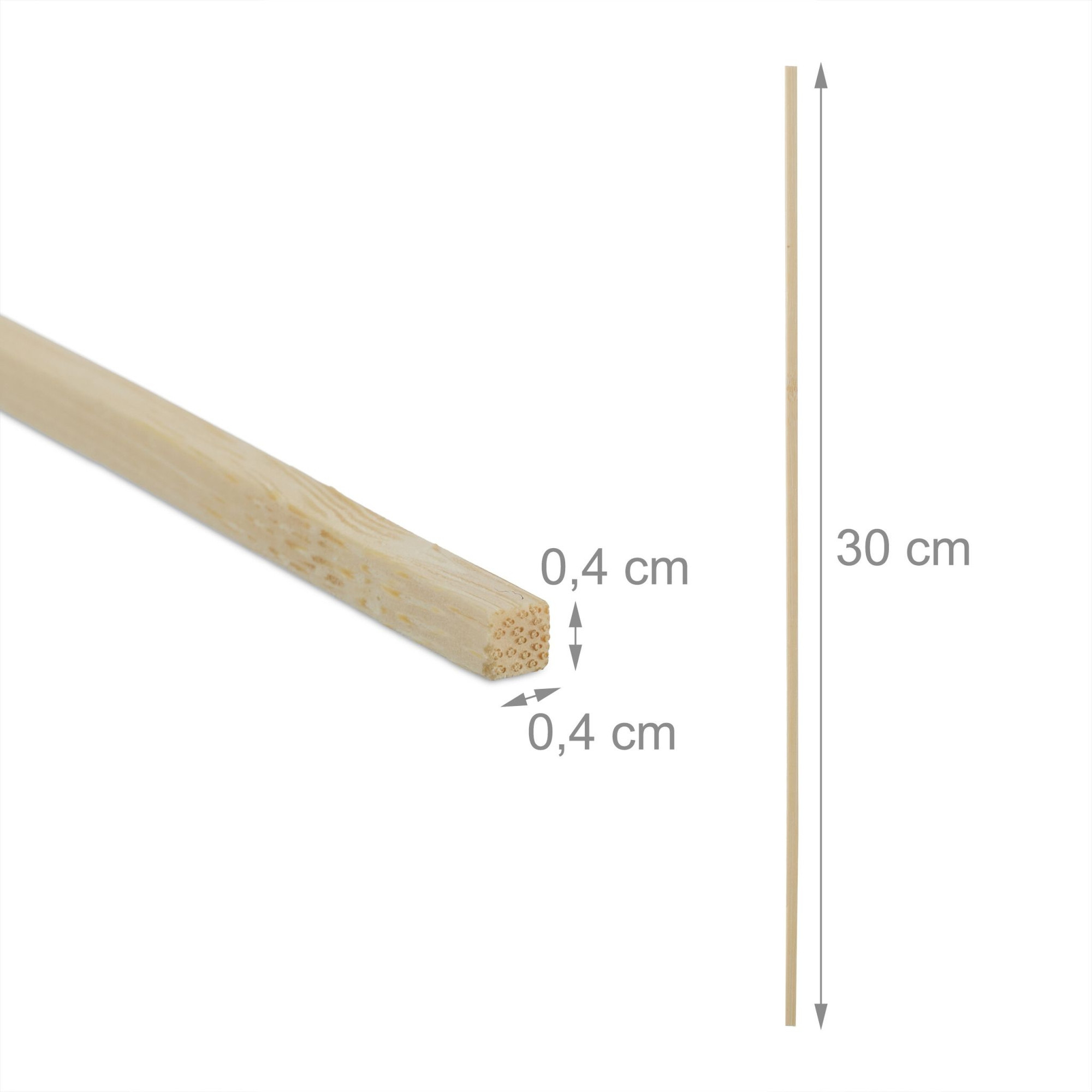 conjunto de 200 varas de bambu 30 cm