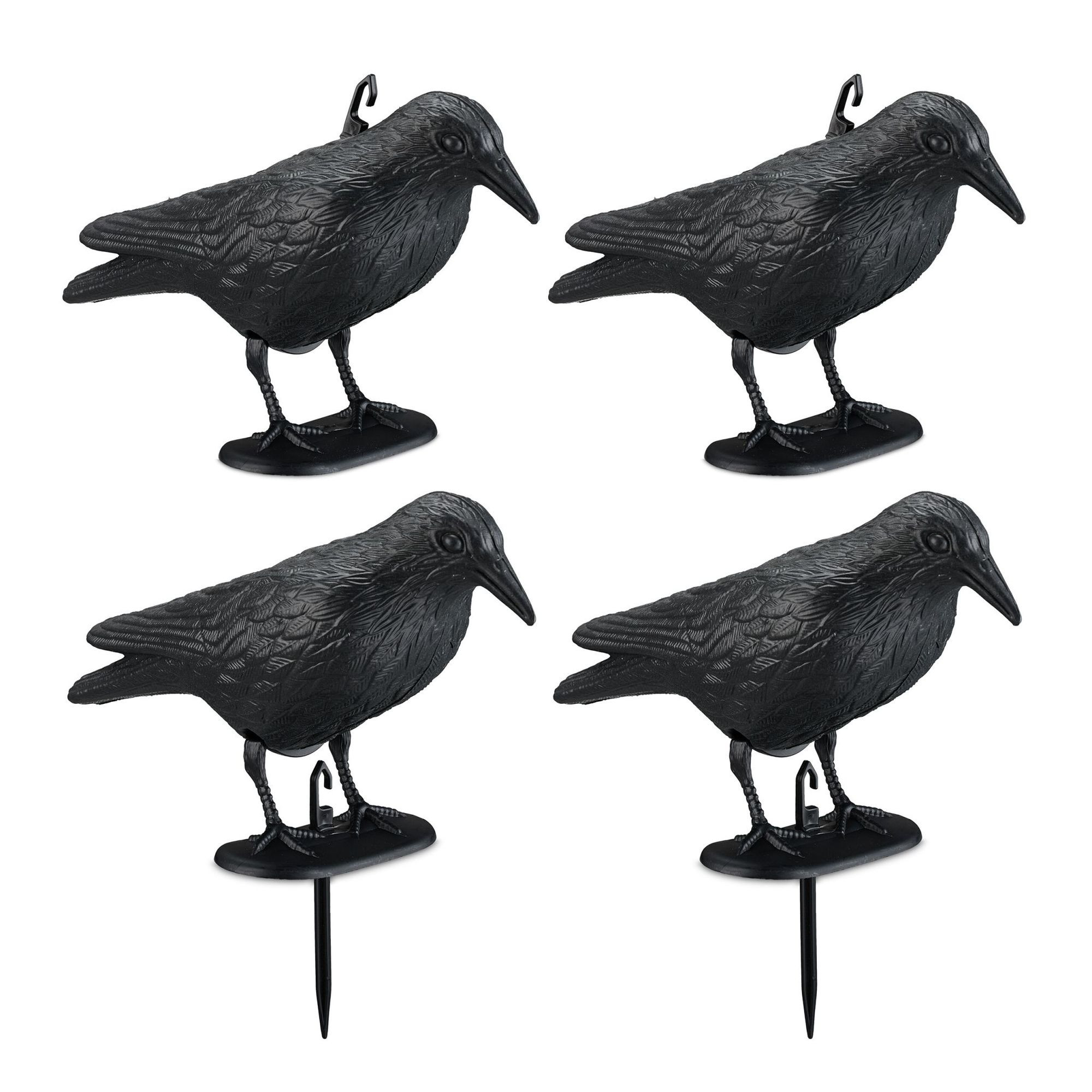 Vogelscheuche Krähe 4er Set