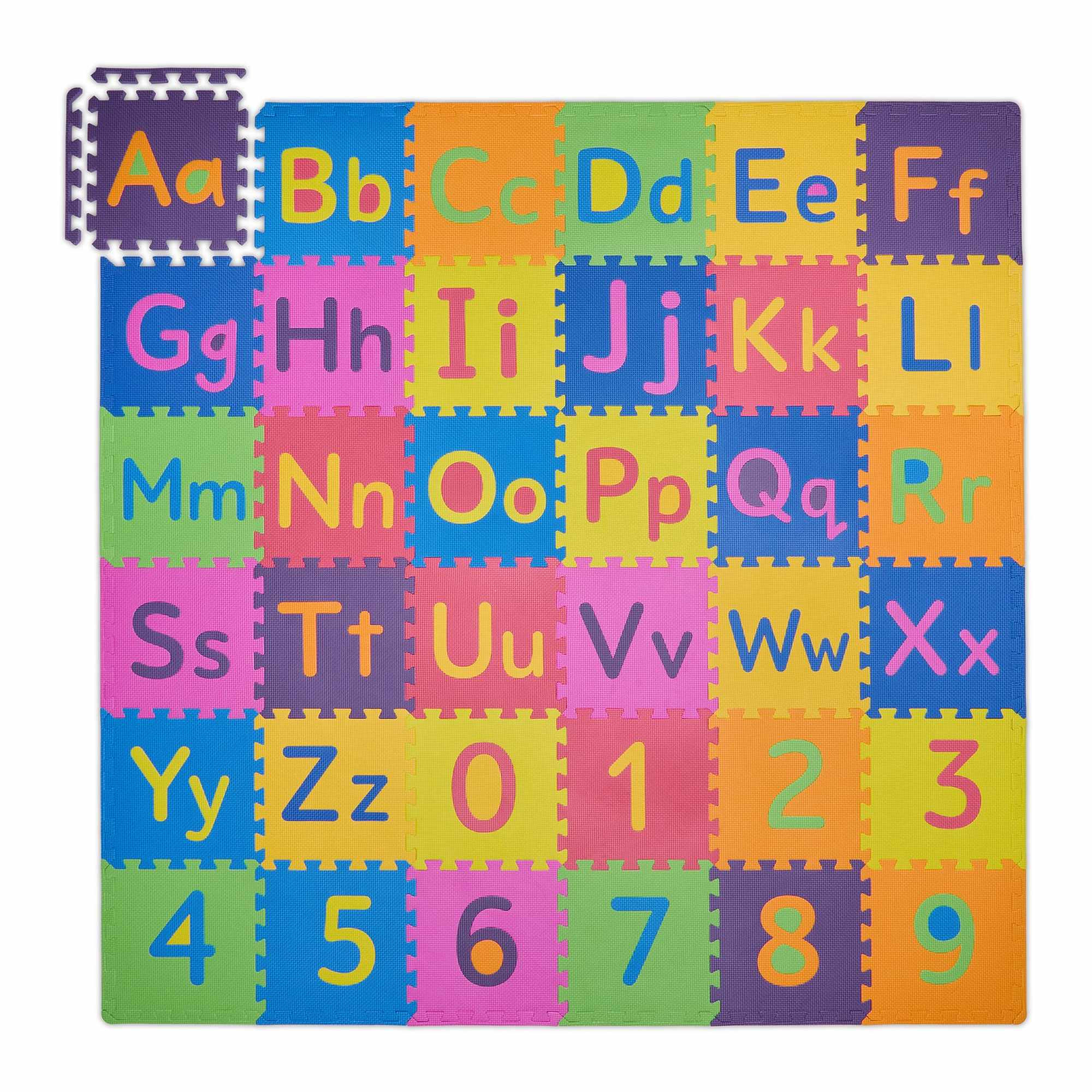Tappetino puzzle con ABC e numeri