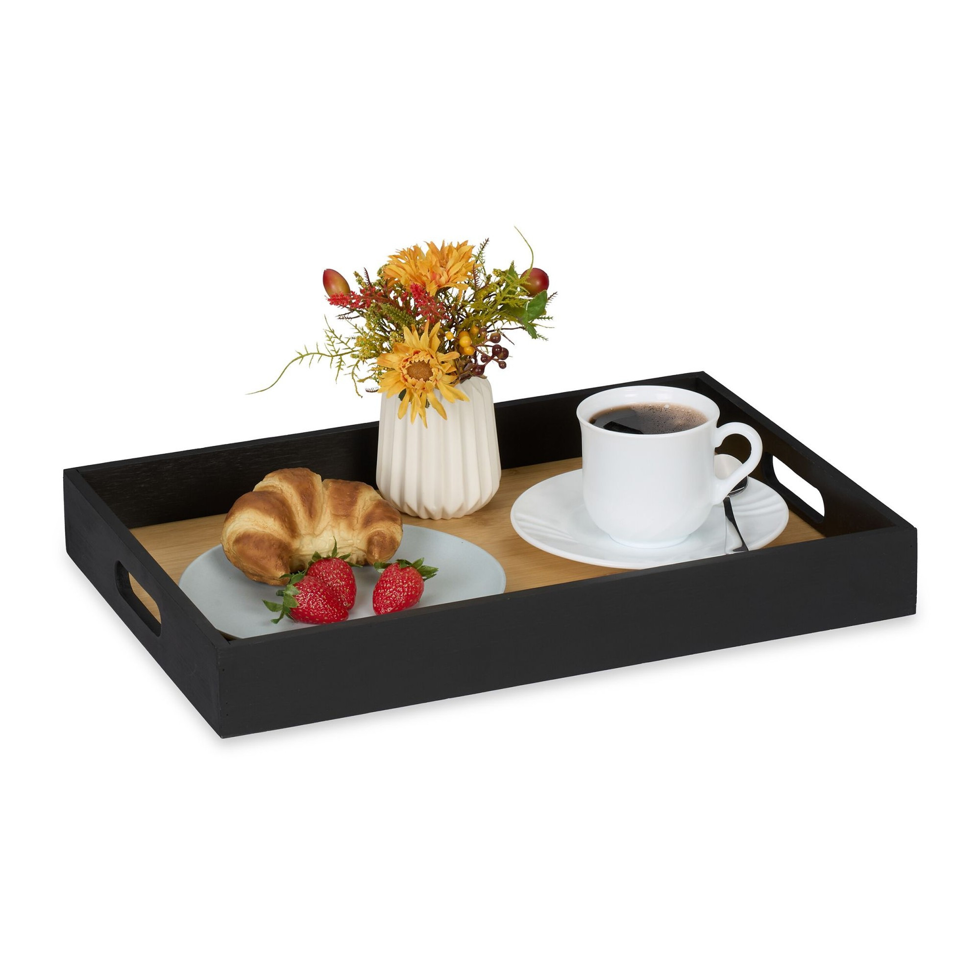 Bandeja rectangular de bambú